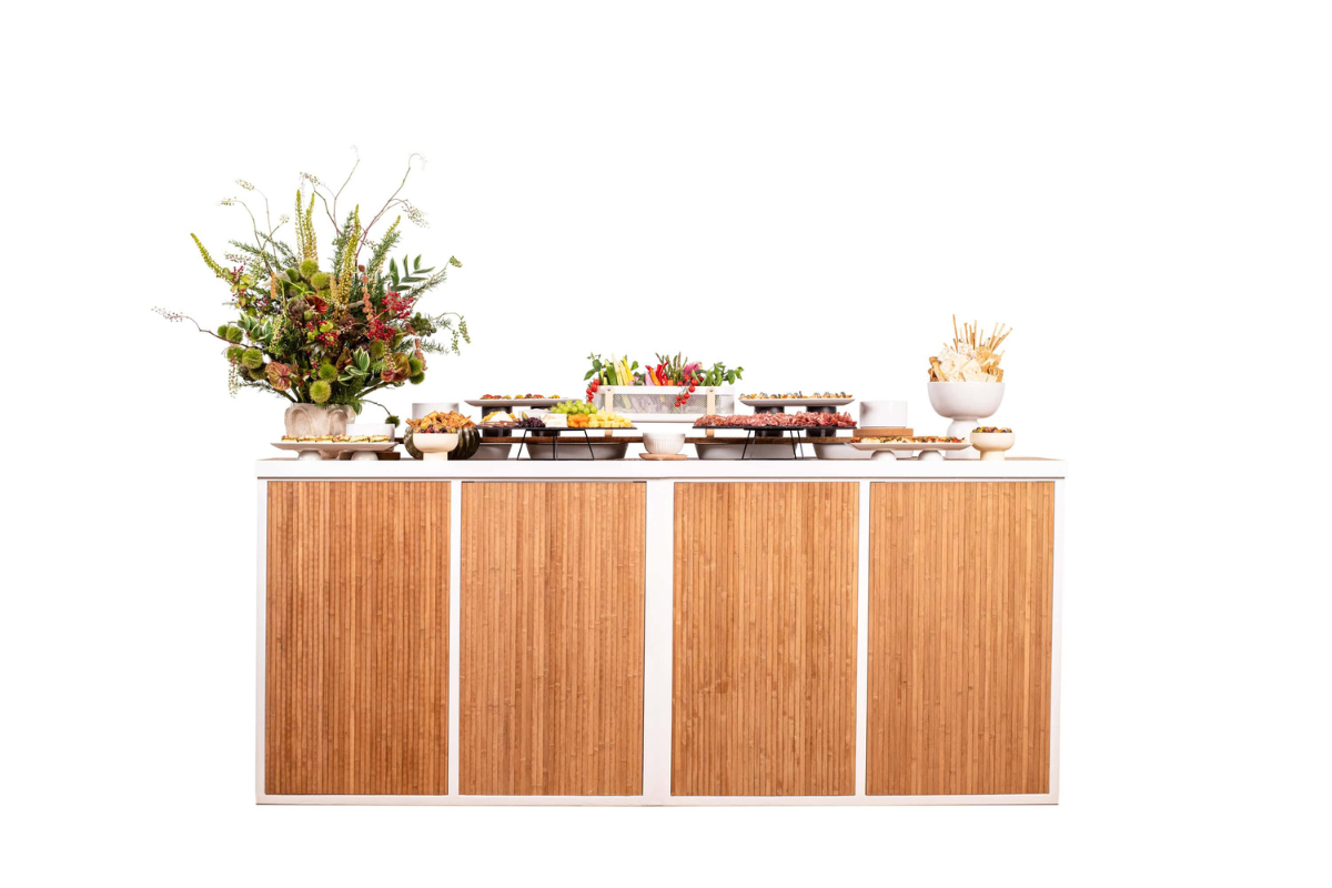 A table with food on it for a catering event