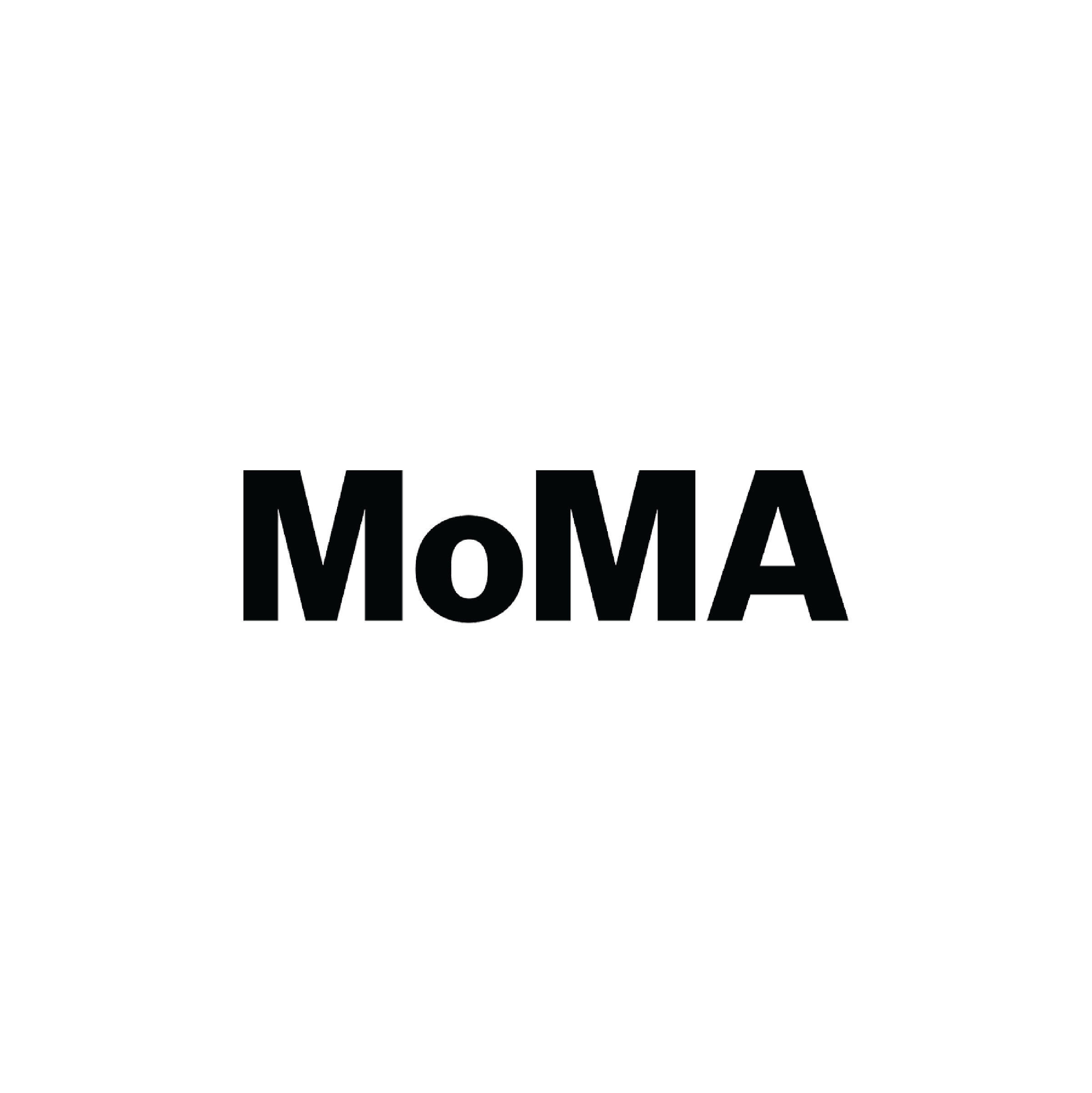 Black and white logo with a gold crown and the text 'MoMA' at the bottom.