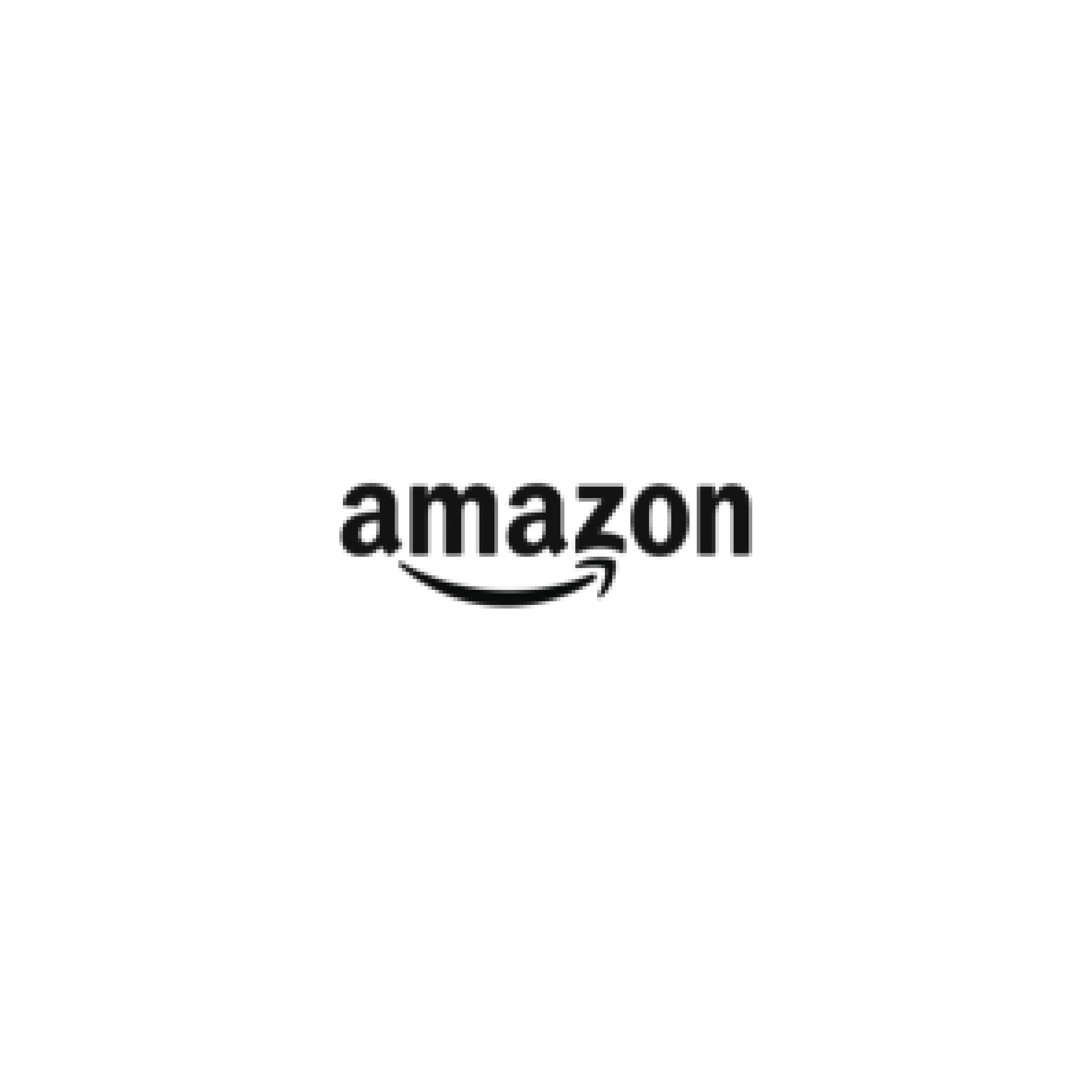 Black background with a faint Amazon logo in the center.