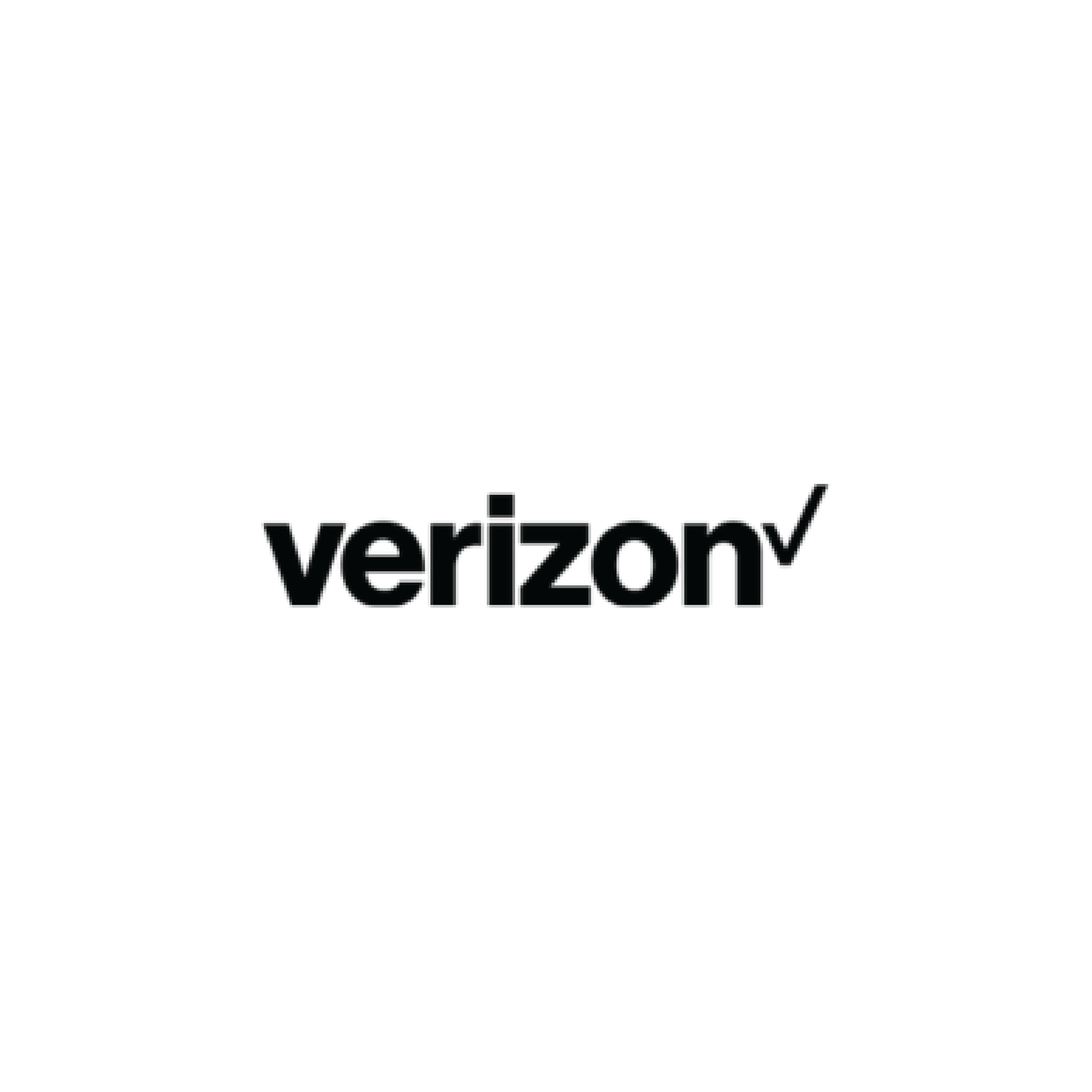Black and white Verizon logo with a globe icon and the word 'verizon' underneath.