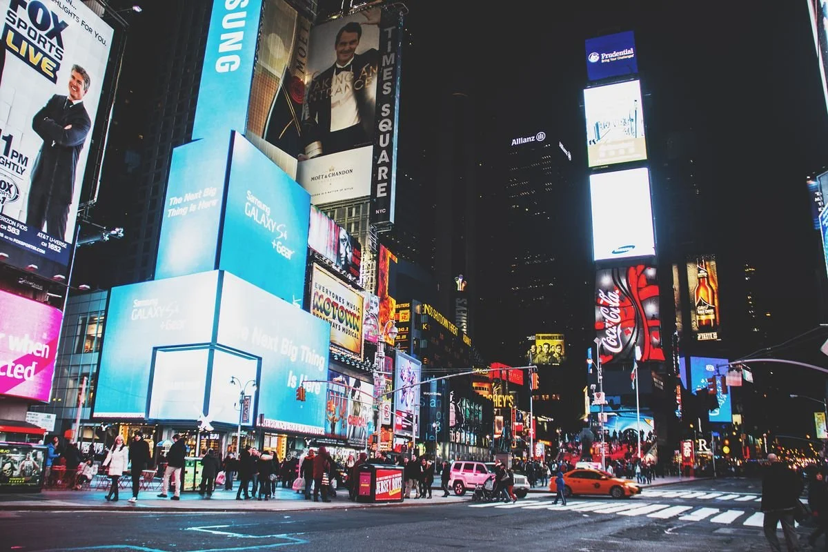 A view from the street of Times Square