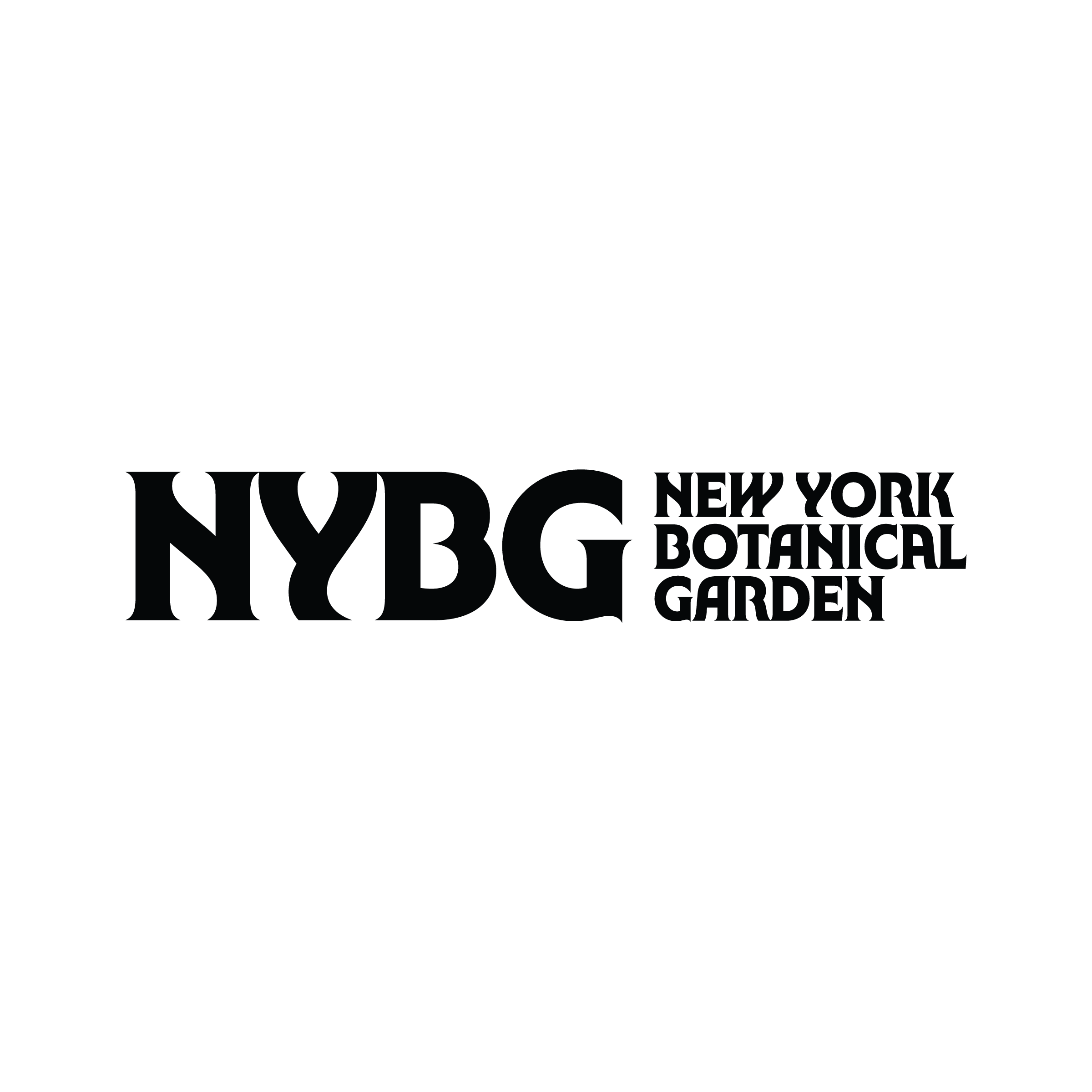 Logo of the New York Botanical Garden, featuring the initials NYBG and the full name to the right.