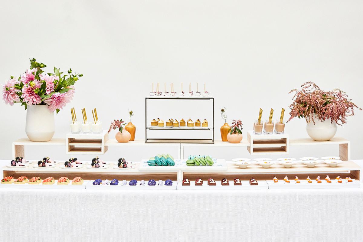 A table with a bunch of food on it