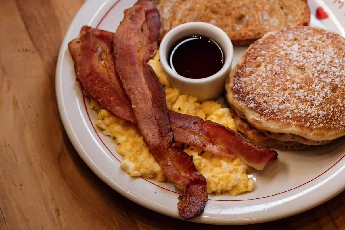 A breakfast meal on a plate