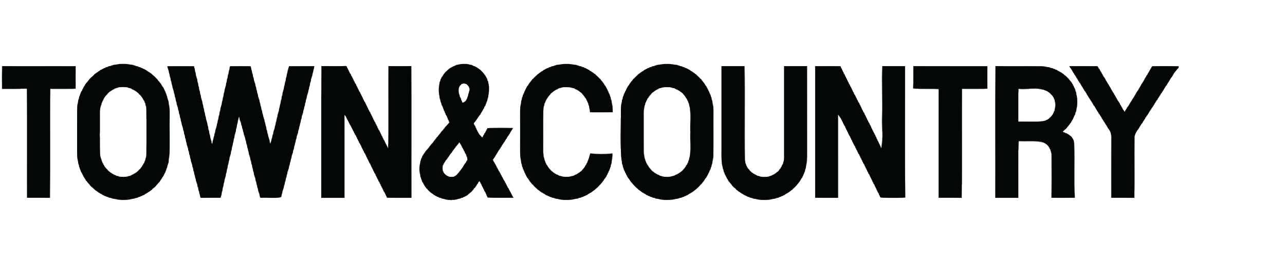 Outline text spelling 'TOWN & COUNTRY' in black on a white background.