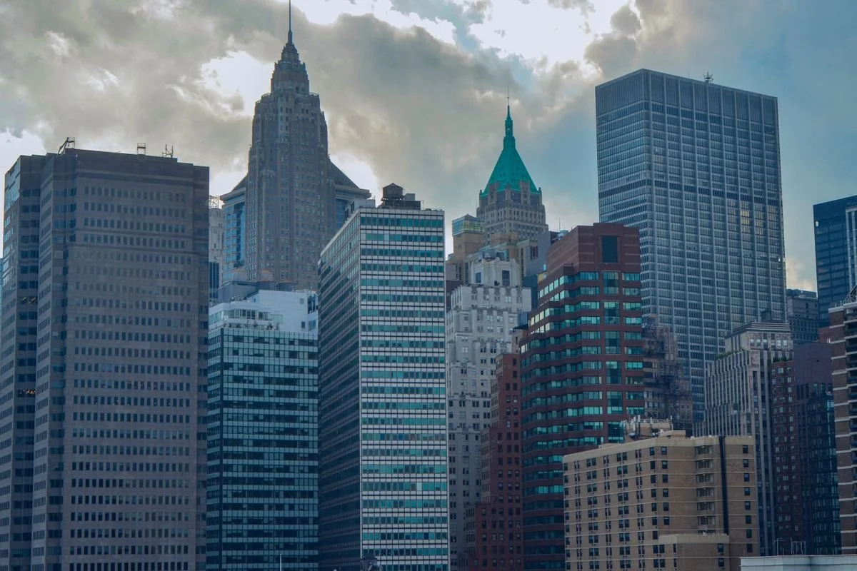 A bunch of skyscrapers in New York City