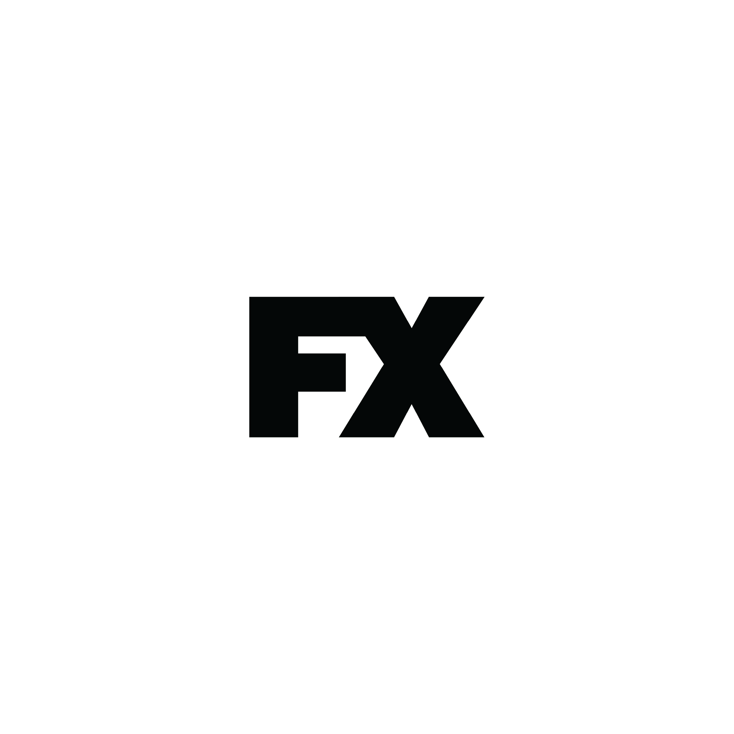 FX logo in the center of a black background.