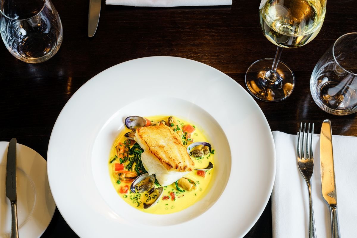 A plate with some fish on it