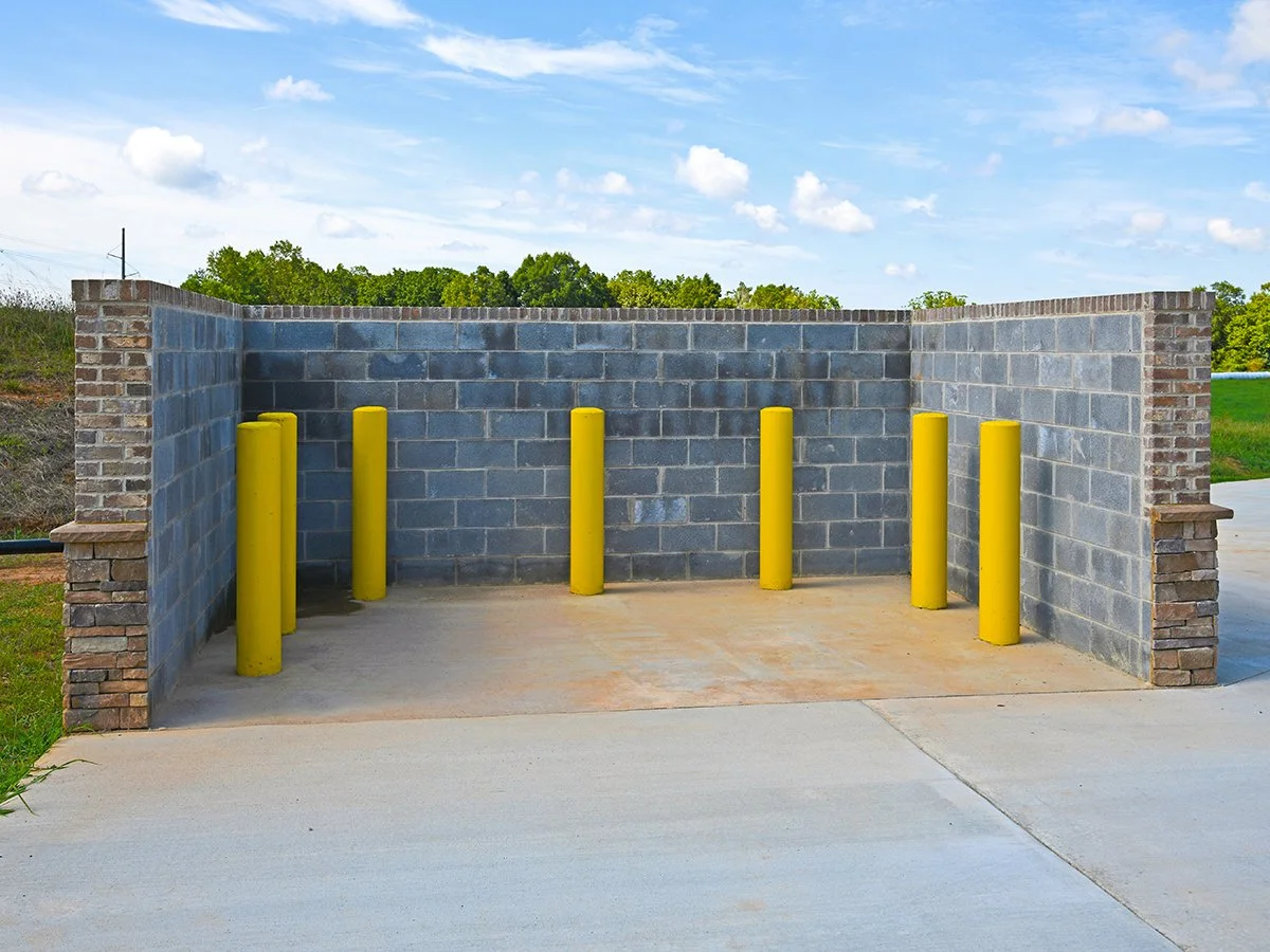 Concrete commercial dumpster pad for a restaurant in Columbus, Ohio.