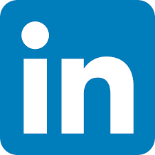 Logotipo do LinkedIn em fundo azul