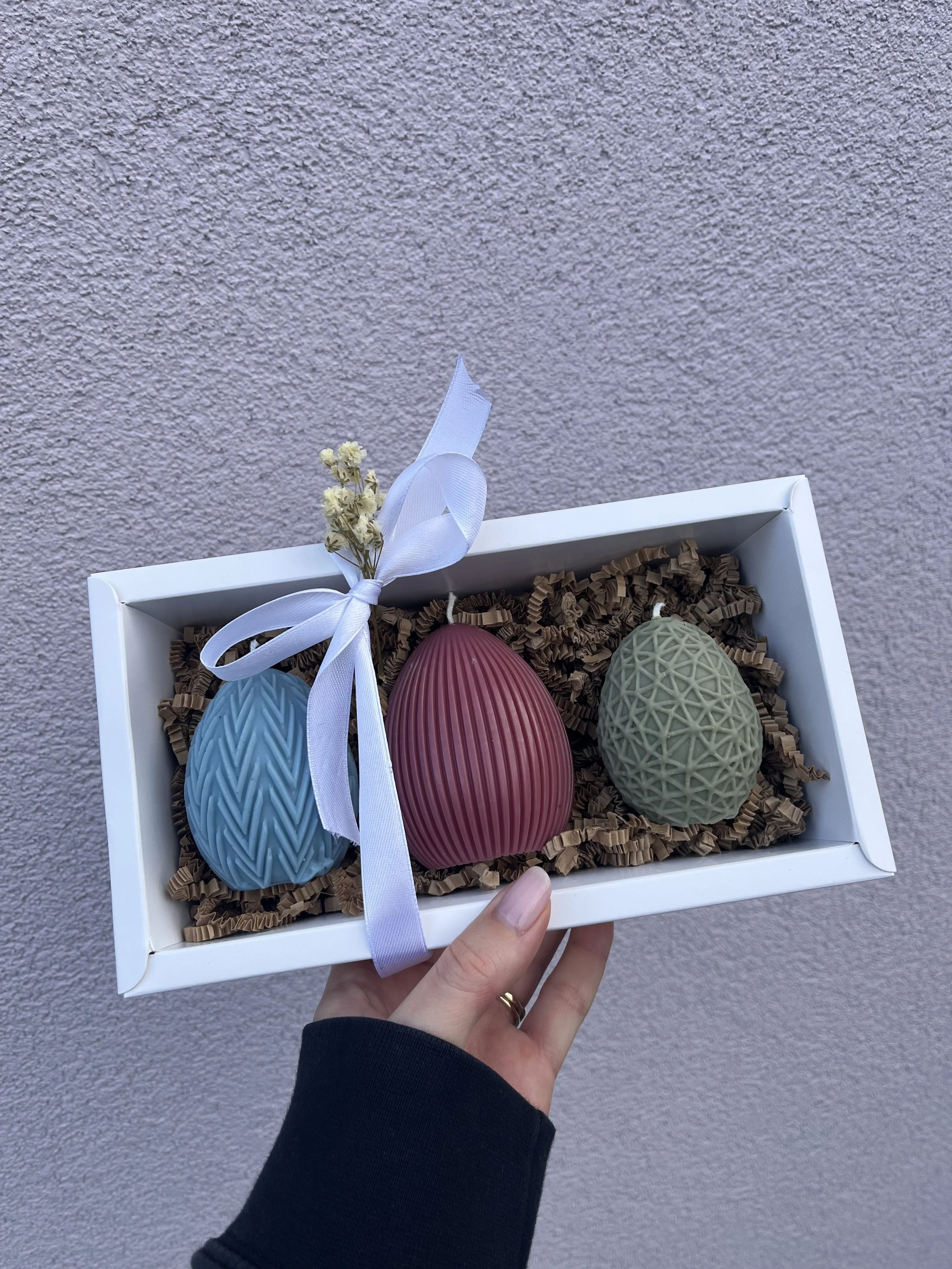Easter Egg Candle Trio