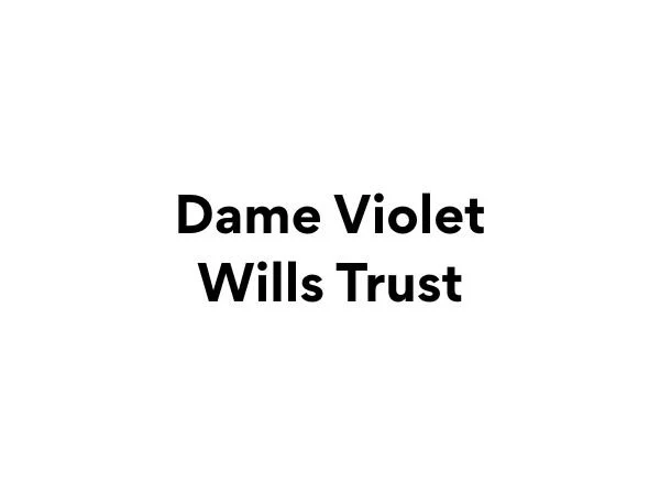 Black text on a white background that reads - Dame Violet Wills Trust.