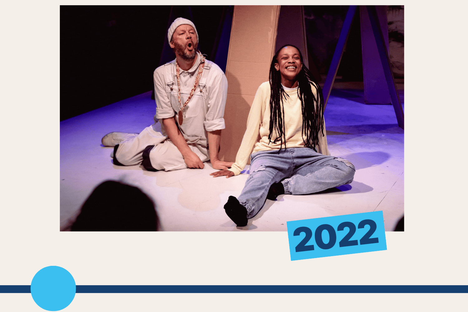 2022: Two actors in the spotlight on stage