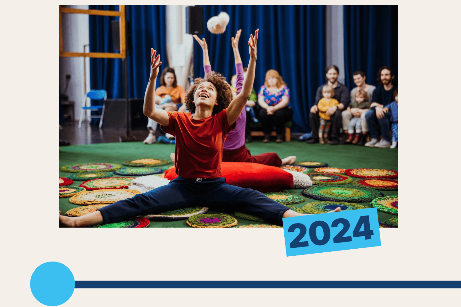 2024: Young actors throwing a ball