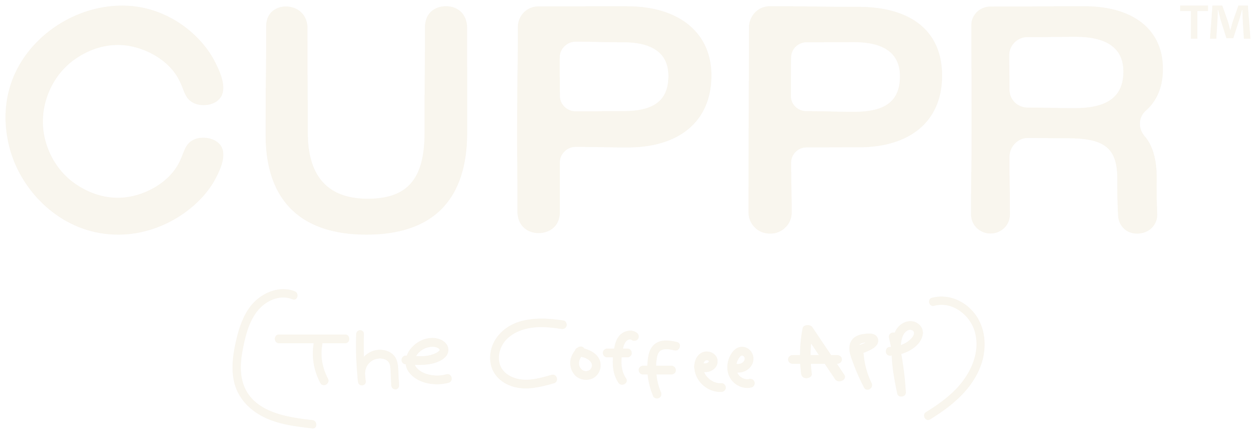 The logo for the television show 'Cuppr: The Coffee App" with the title in large capital letters and the subtitle in parenthesis.