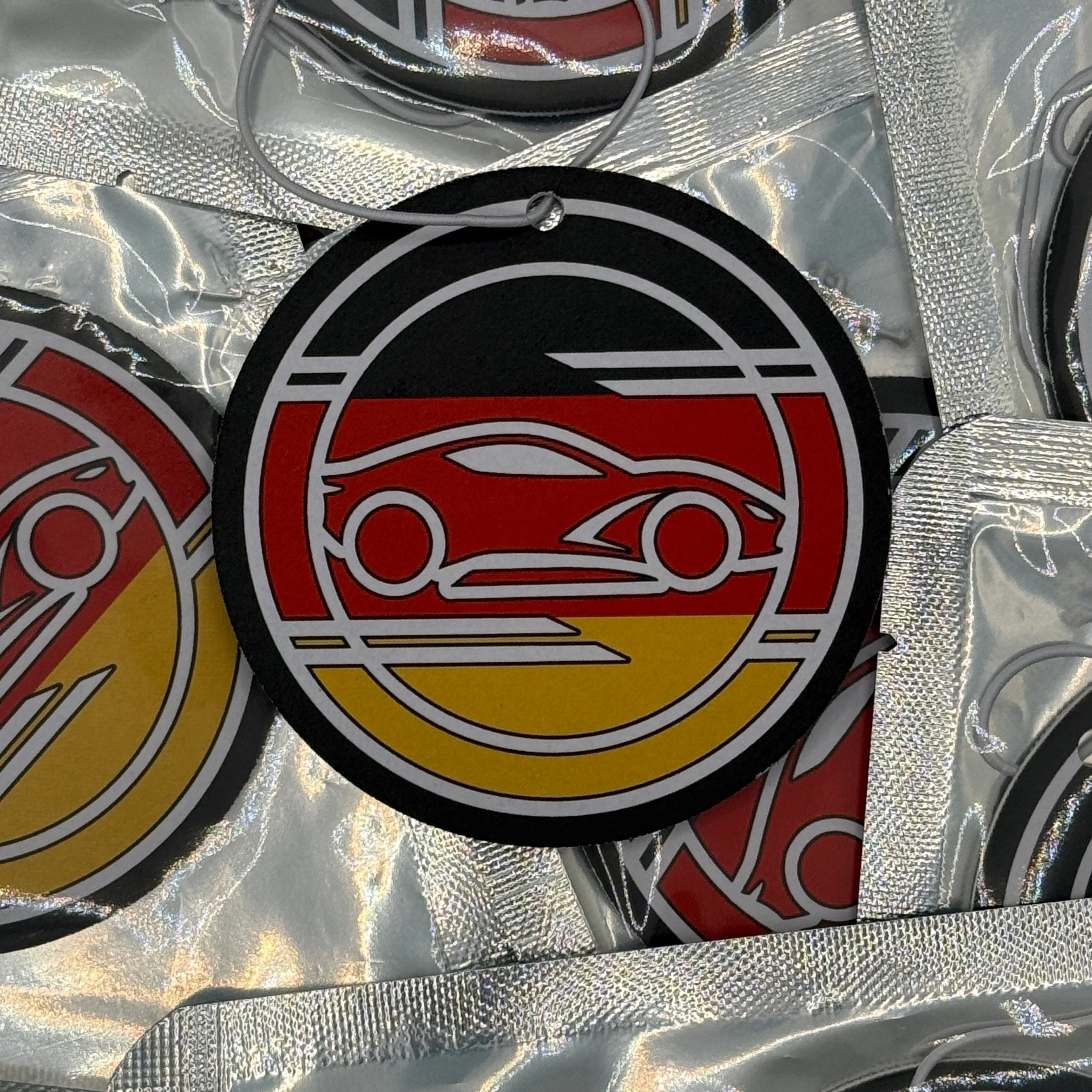 Auto Culture Silhouette Logo German Edition Air Freshener, 6.5 cm, New Car Scent x 50 UNITS