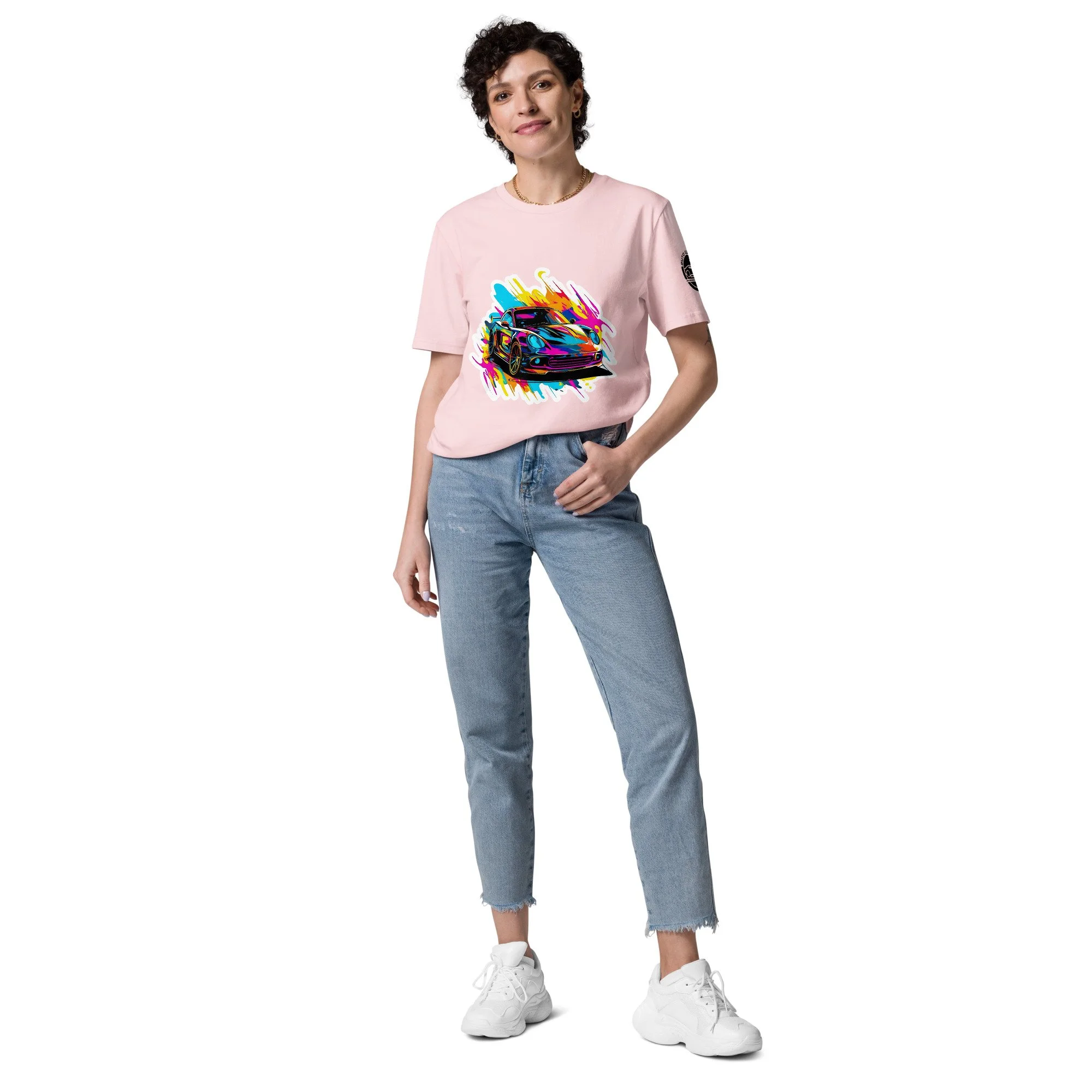Auto Culture Colour Burst Coupe Organic Cotton Graphic T Shirt