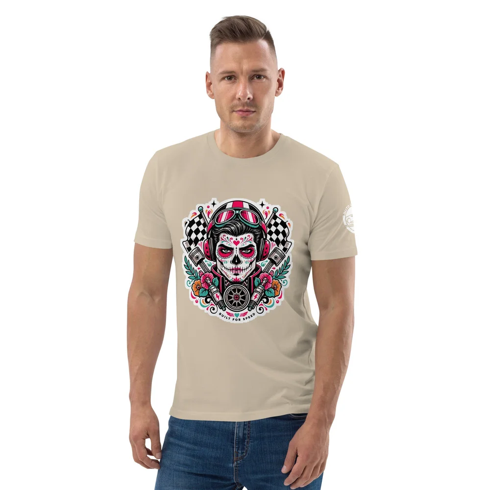 Auto Culture Society Day of the Dead 'Built for Speed' tee