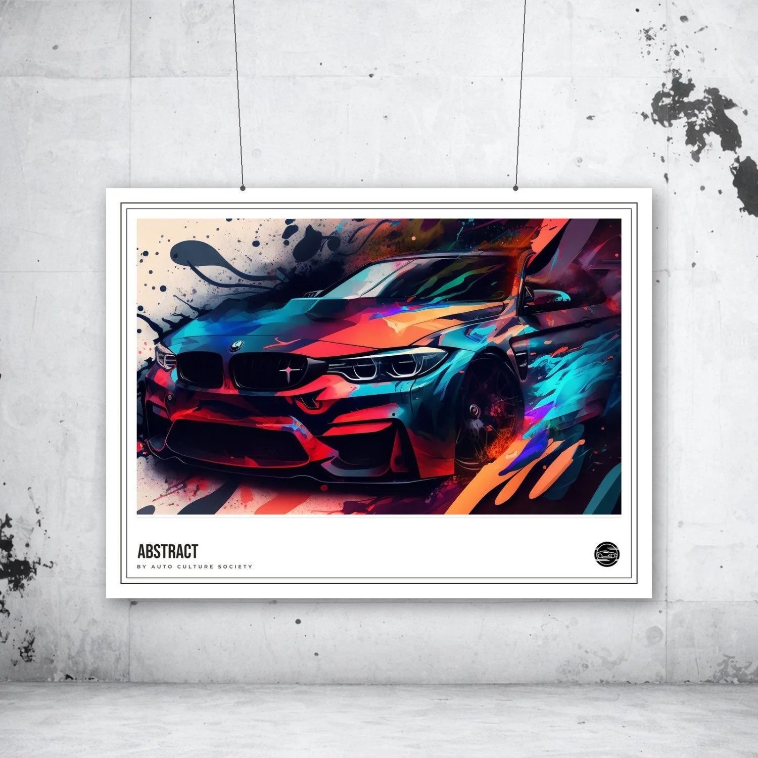 Print | BMW | Blue/Red/Black | Abstract 02 | Black Edition & White Edition | 12 Image Set