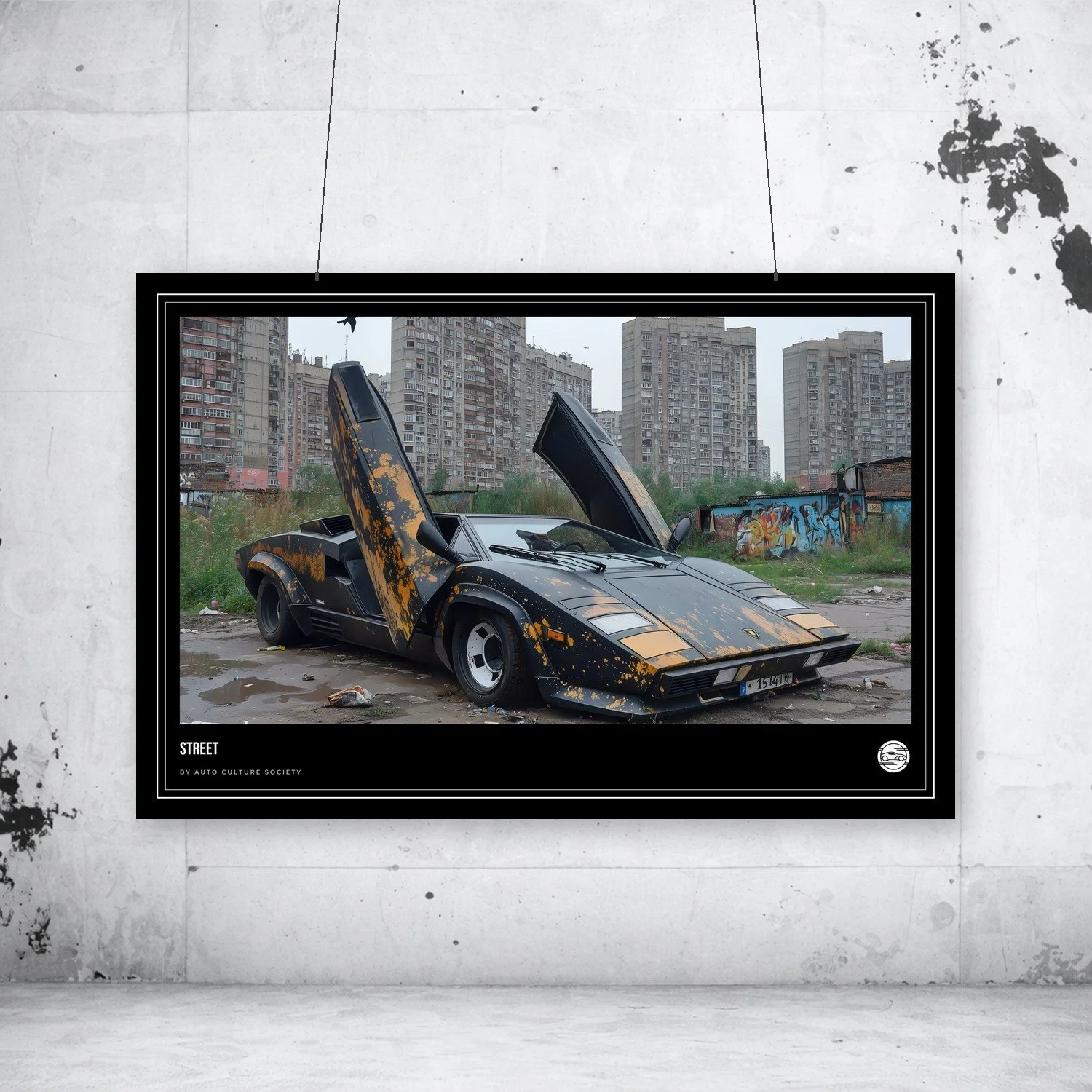 Print | Lamborghini | Black | Street 03 | Black Edition & White Edition | 12 Image Set