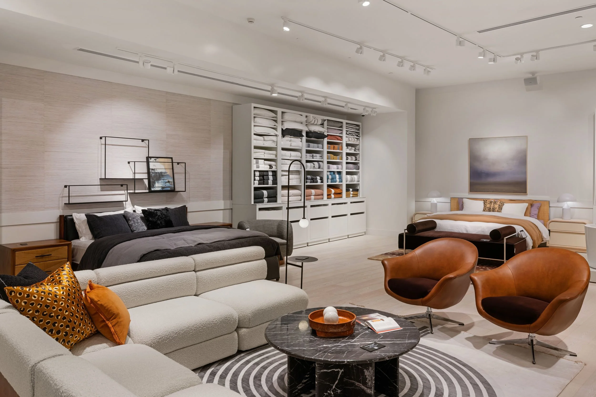 Retail interior photography showcasing contemporary showroom design, luxury furnishings, and customer-focused commercial interiors.