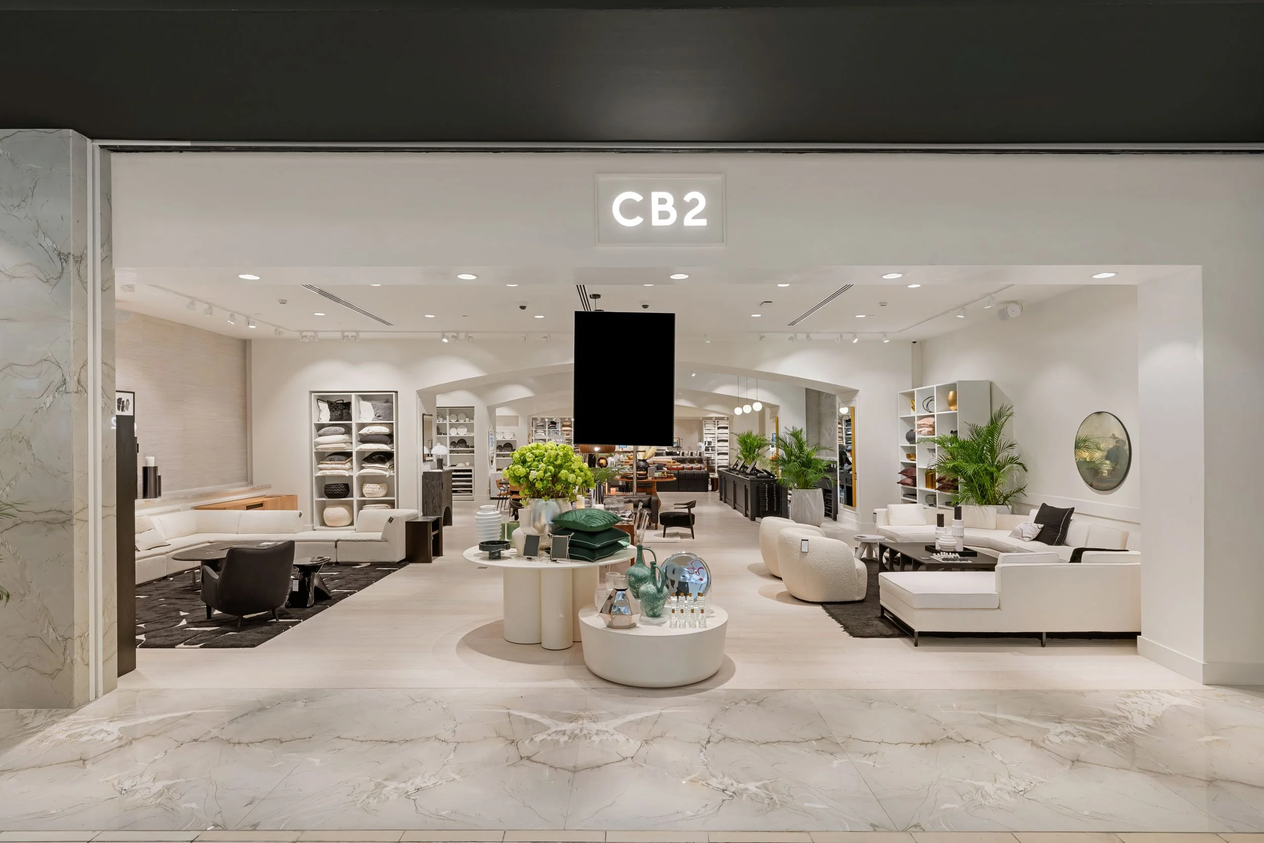 Luxury furniture showroom photography in Dubai showcasing premium retail interior design, contemporary displays, and modern shopping environments.