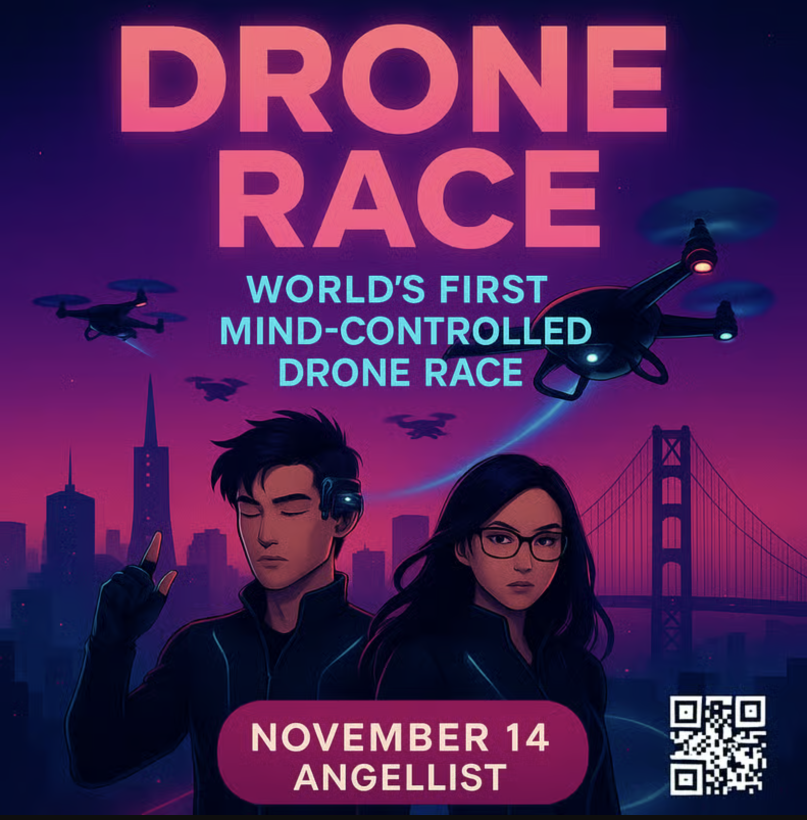 First-Ever Mind-Controlled Drone Race