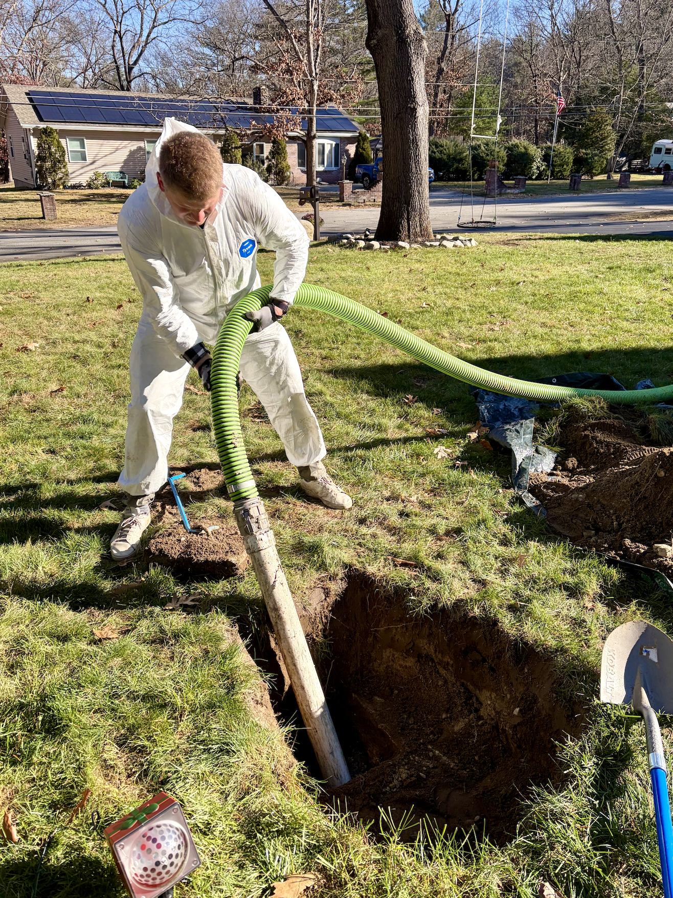 Septic pumping by Waste Warriors.