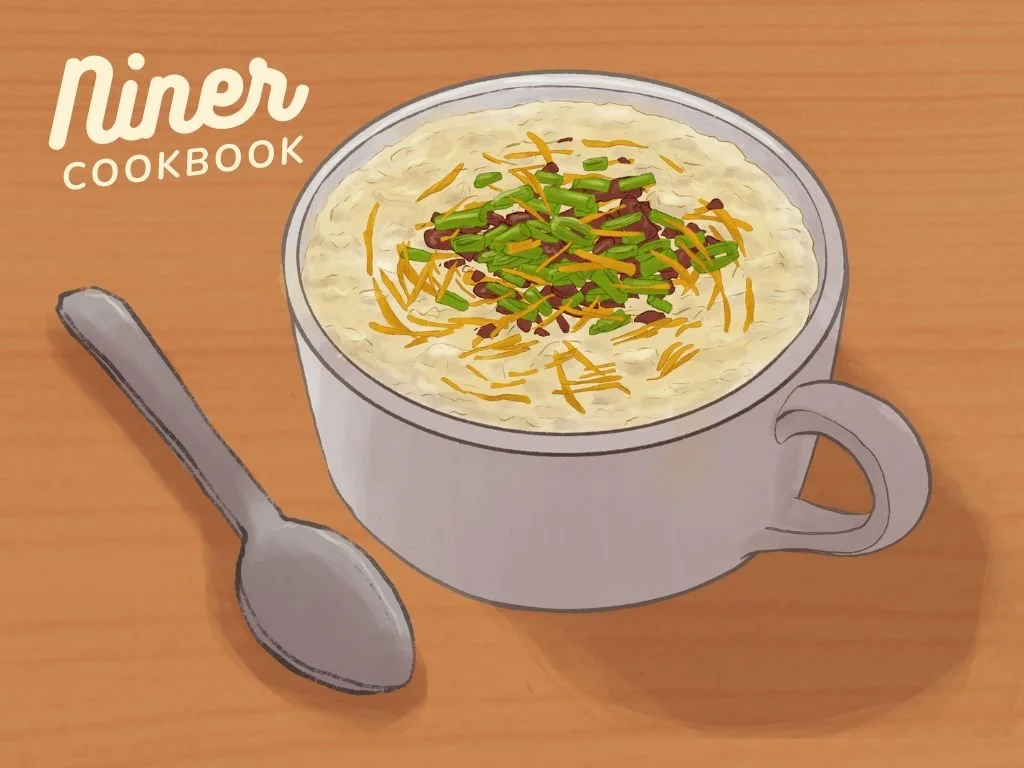 "Loaded Potato Soup" Illustration for Niner Times