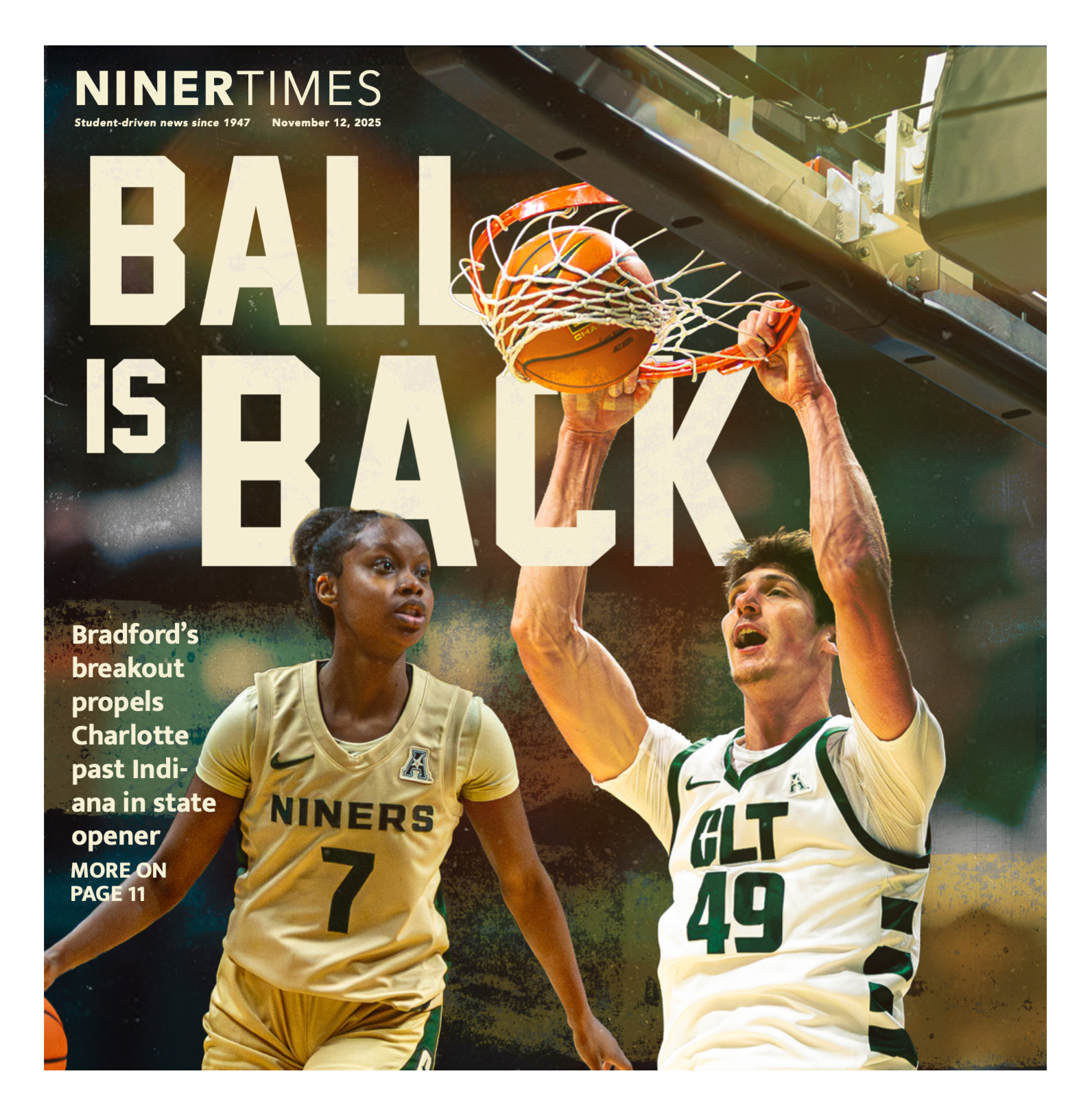 Cover Design: Ball is Back - Niner Times