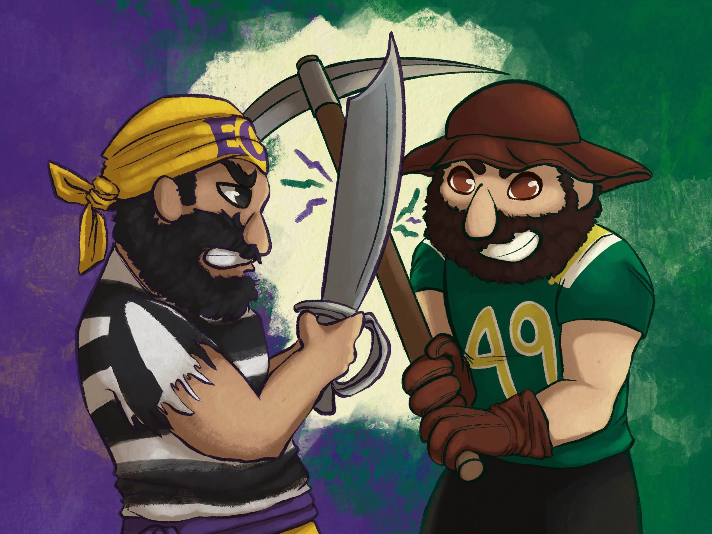 "Football VS ECU" Illustration for Niner Times