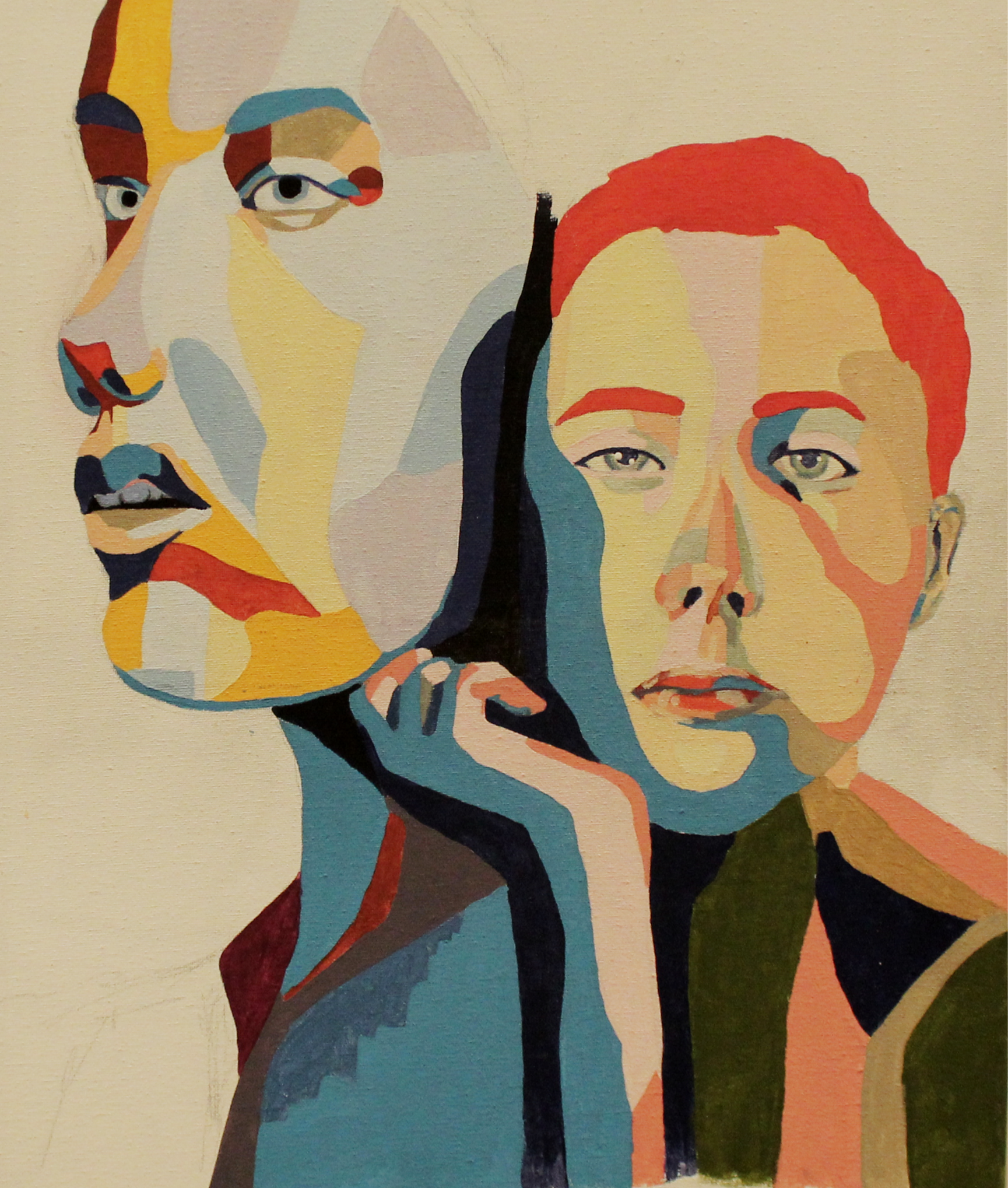 Dual Portrait, Acrylic