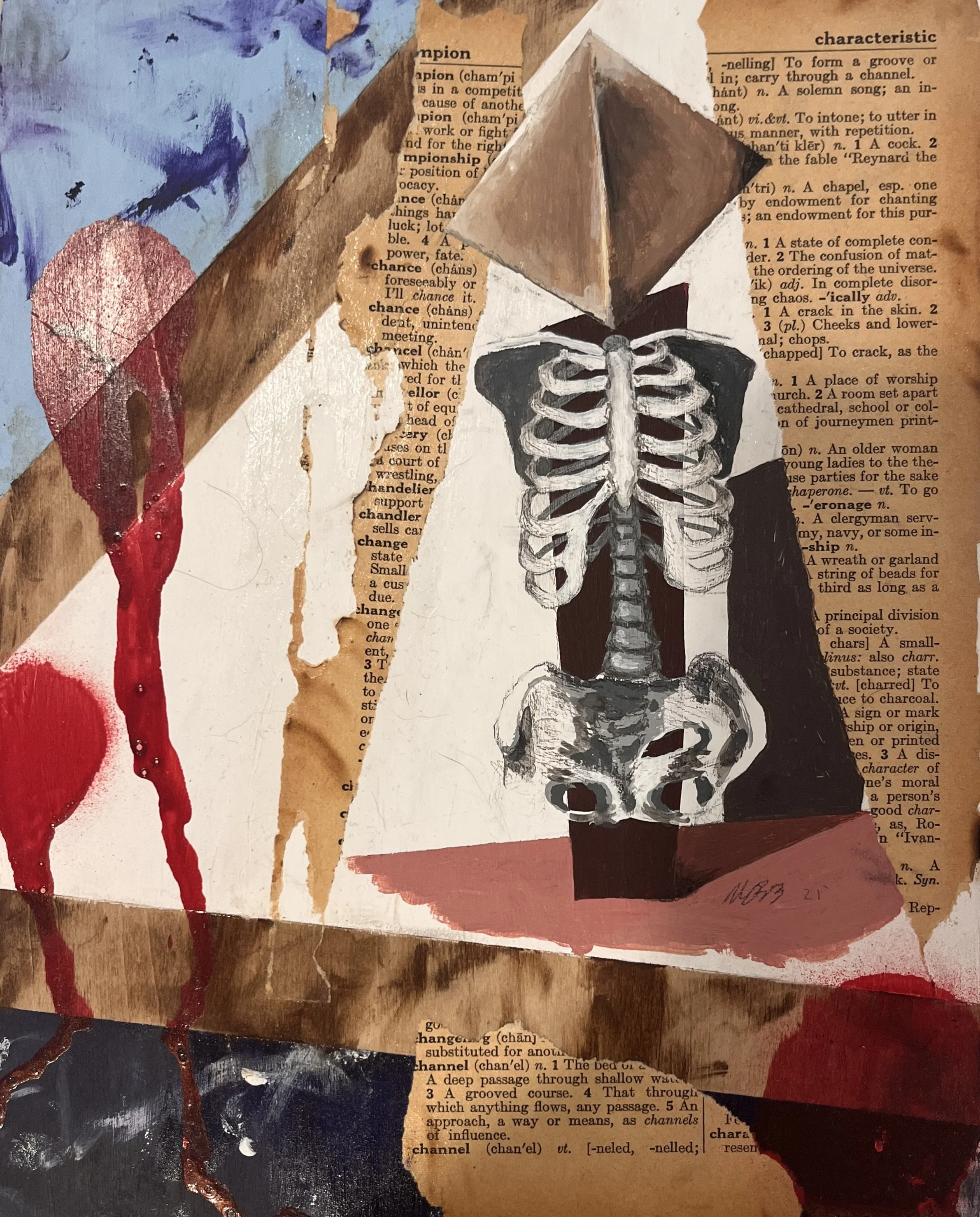 Self Portrait, Mixed Media Acrylic