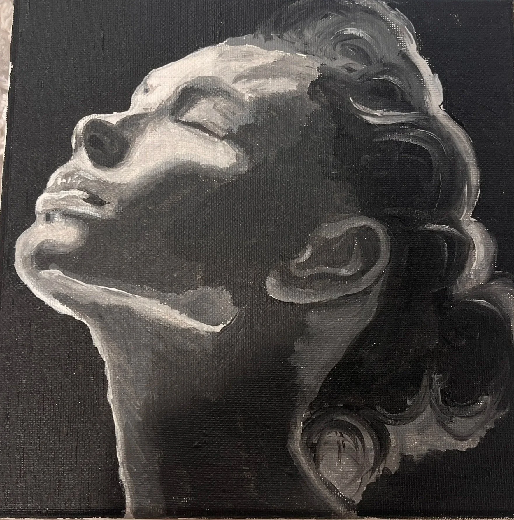 B&W Portrait, Acrylic