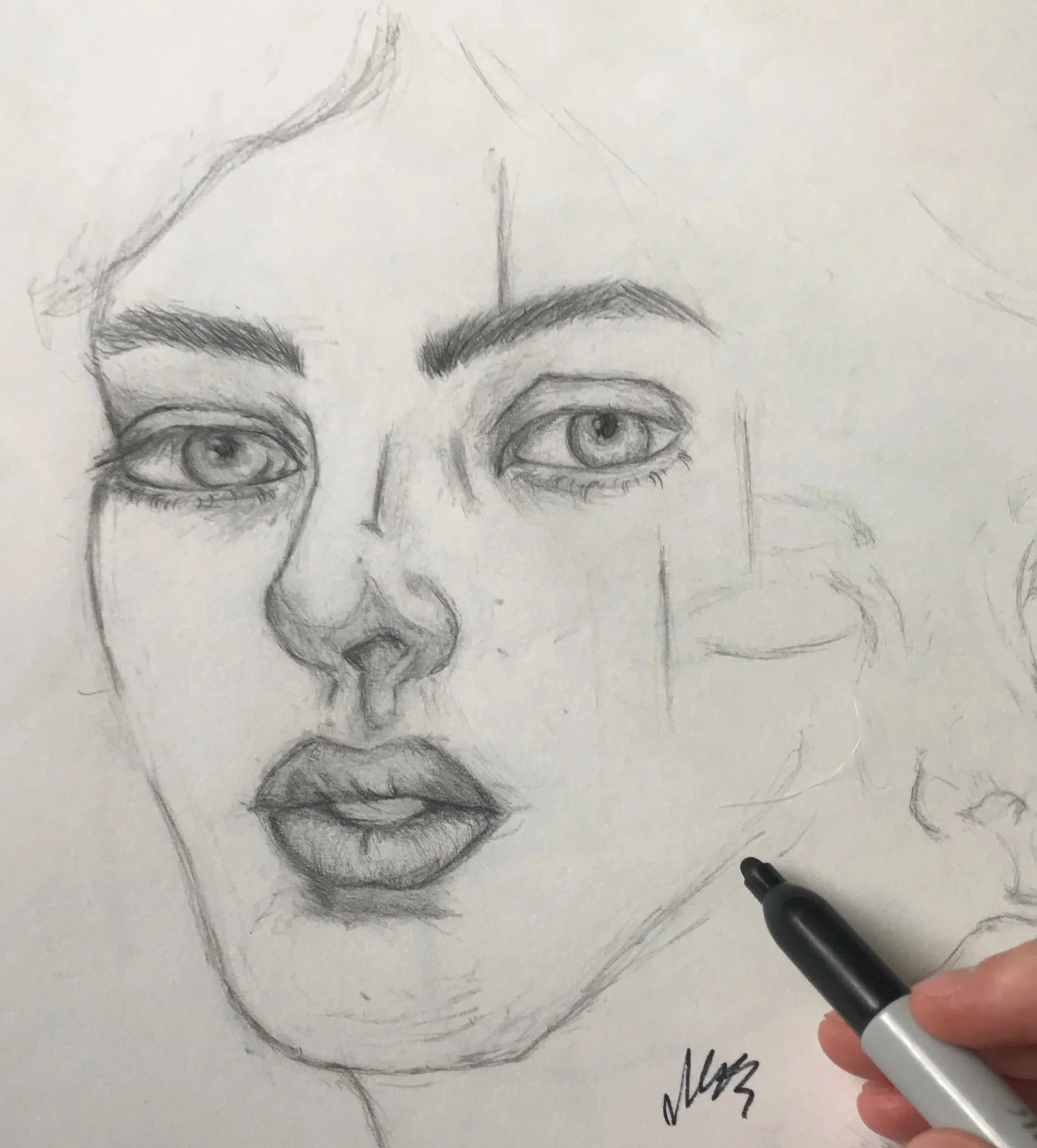 Portrait Sketch, Graphite