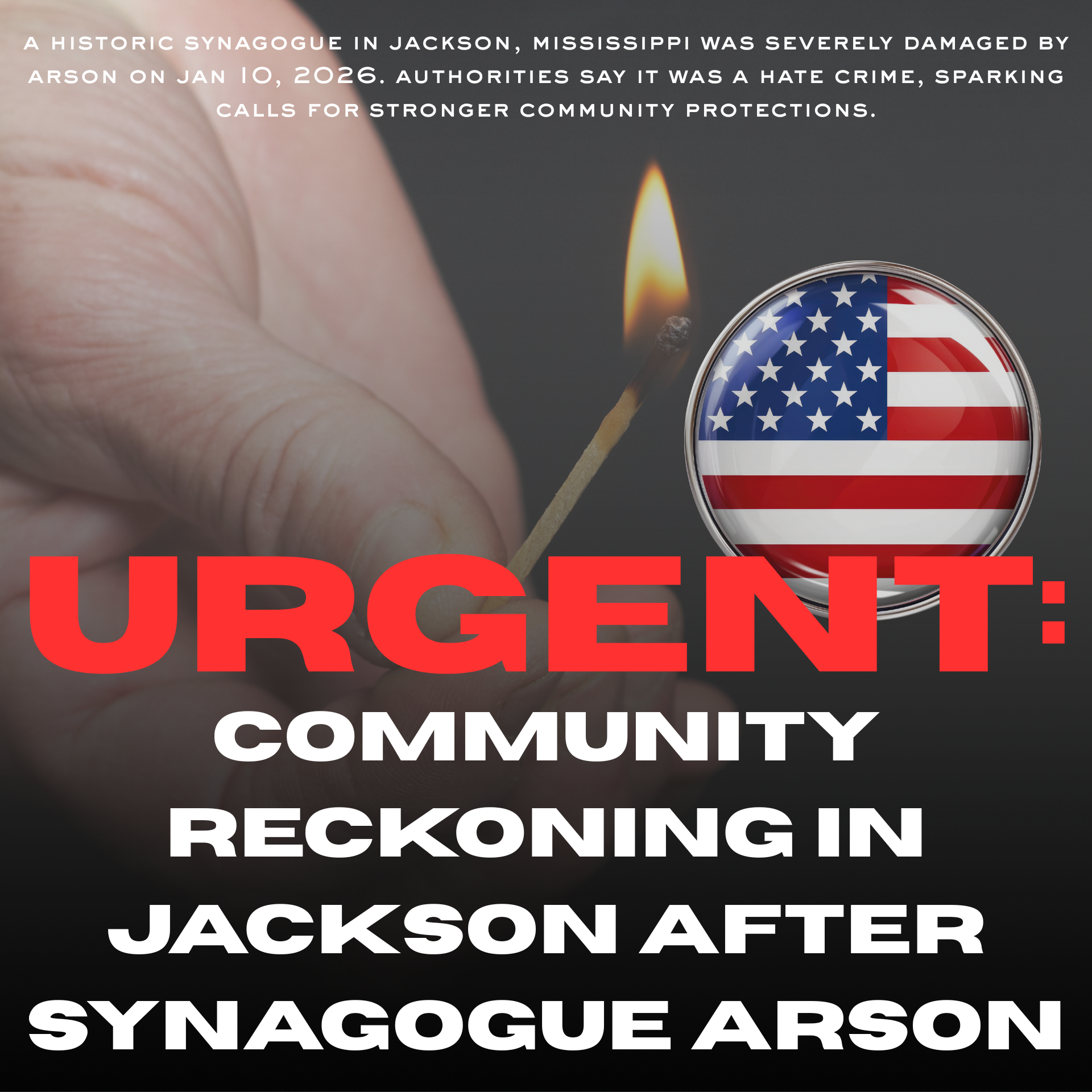 Jackson Synagogue Fire Raises Alarm Over Anti-Semitic Attacks in the U.S.