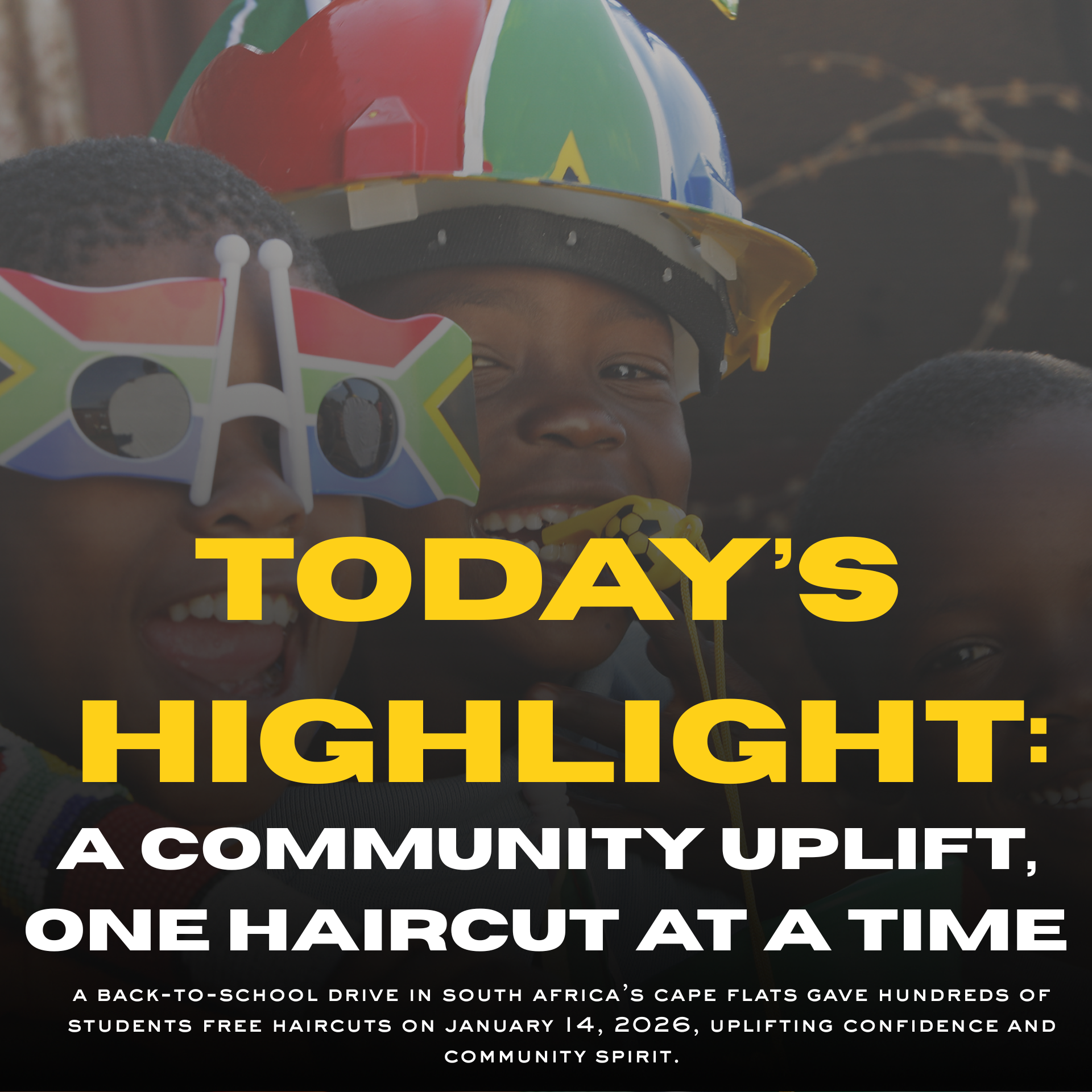 Free Haircuts, Full Confidence: Cape Flats Kids Start School Year With Style