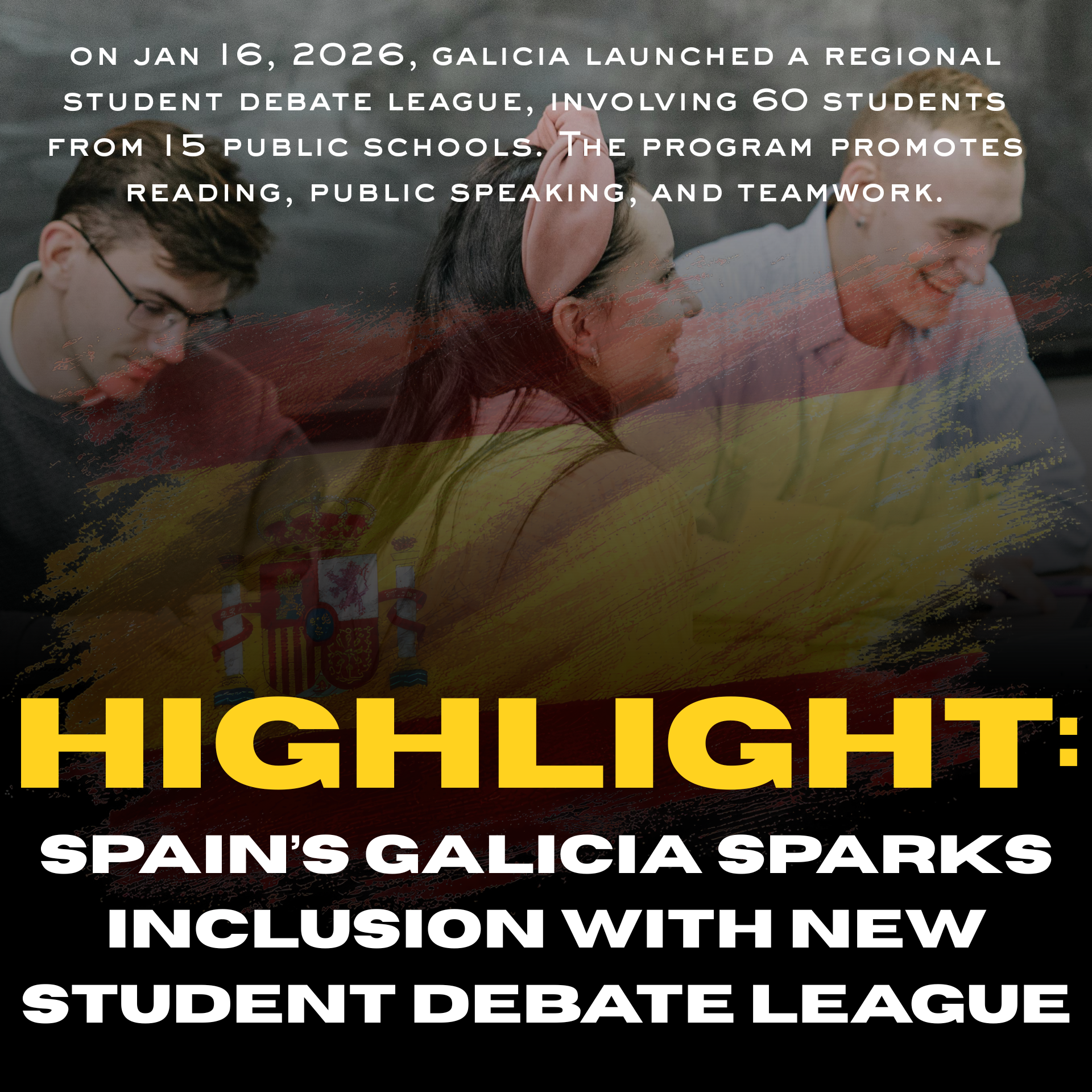 Galicia Launches Student Debate League to Build Literacy and Confidence