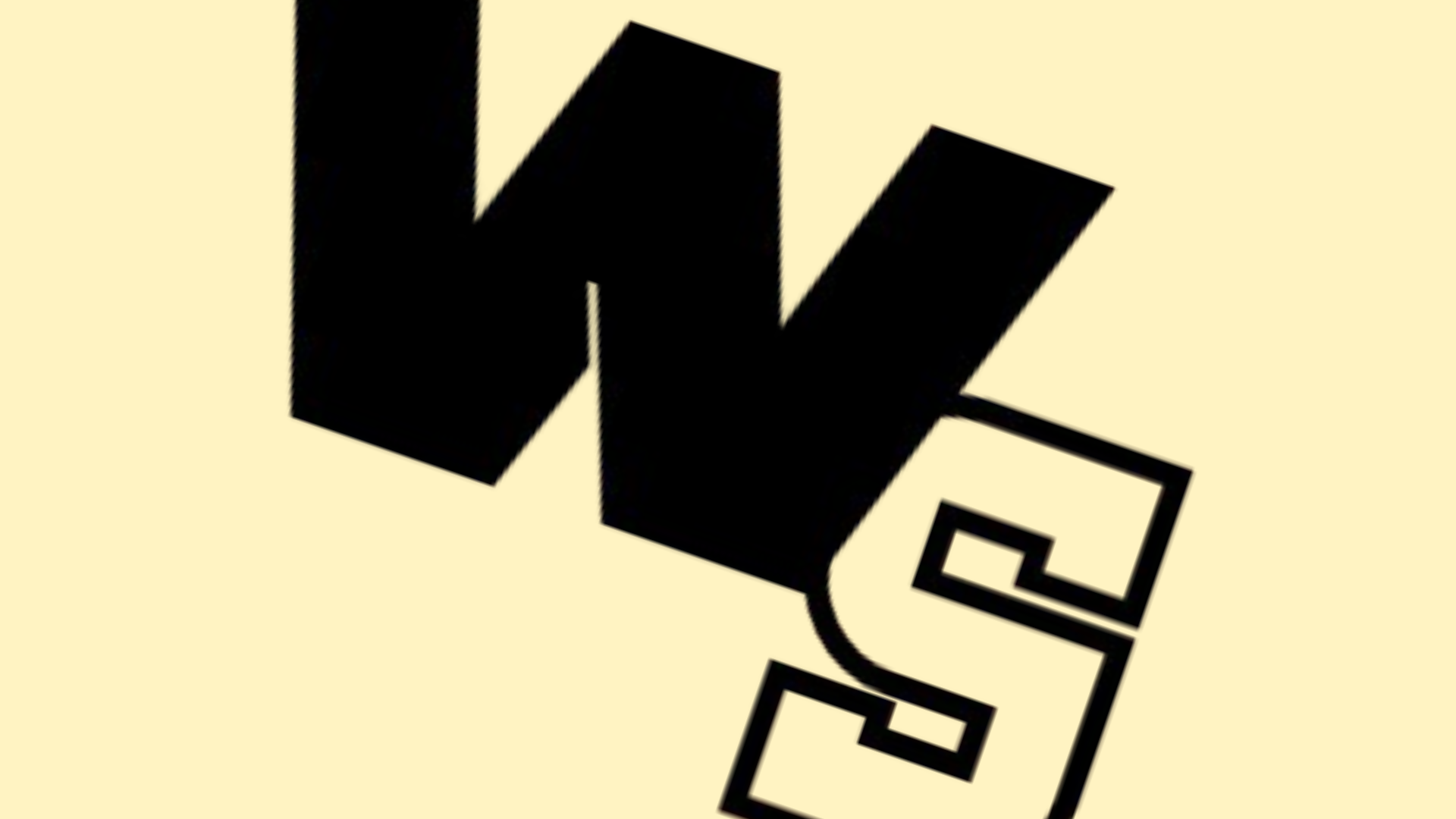 Black three-dimensional block letters spelling 'YES' on a pale yellow background.