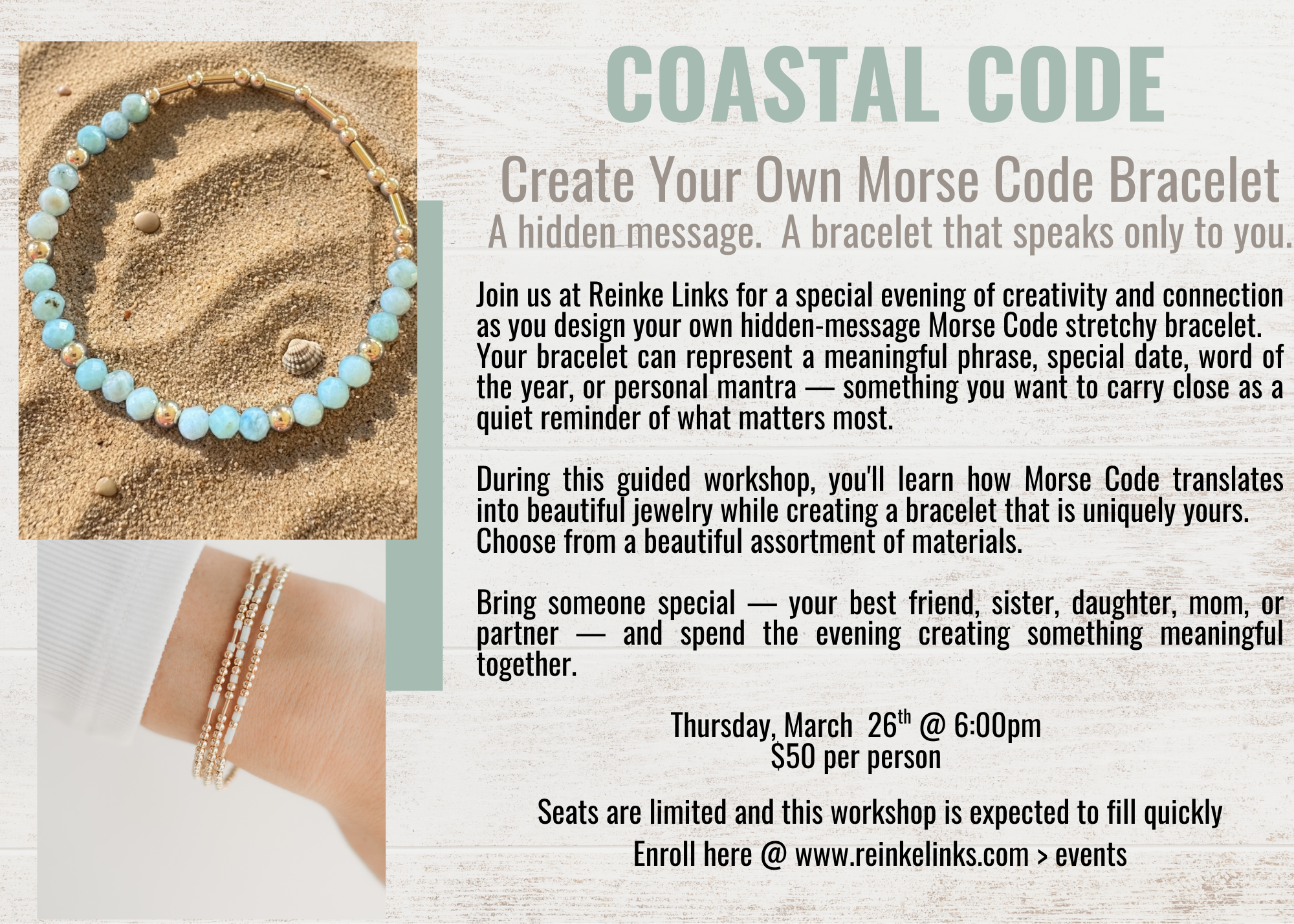 Coastal Code - Create Your Own Morse Code Bracelet