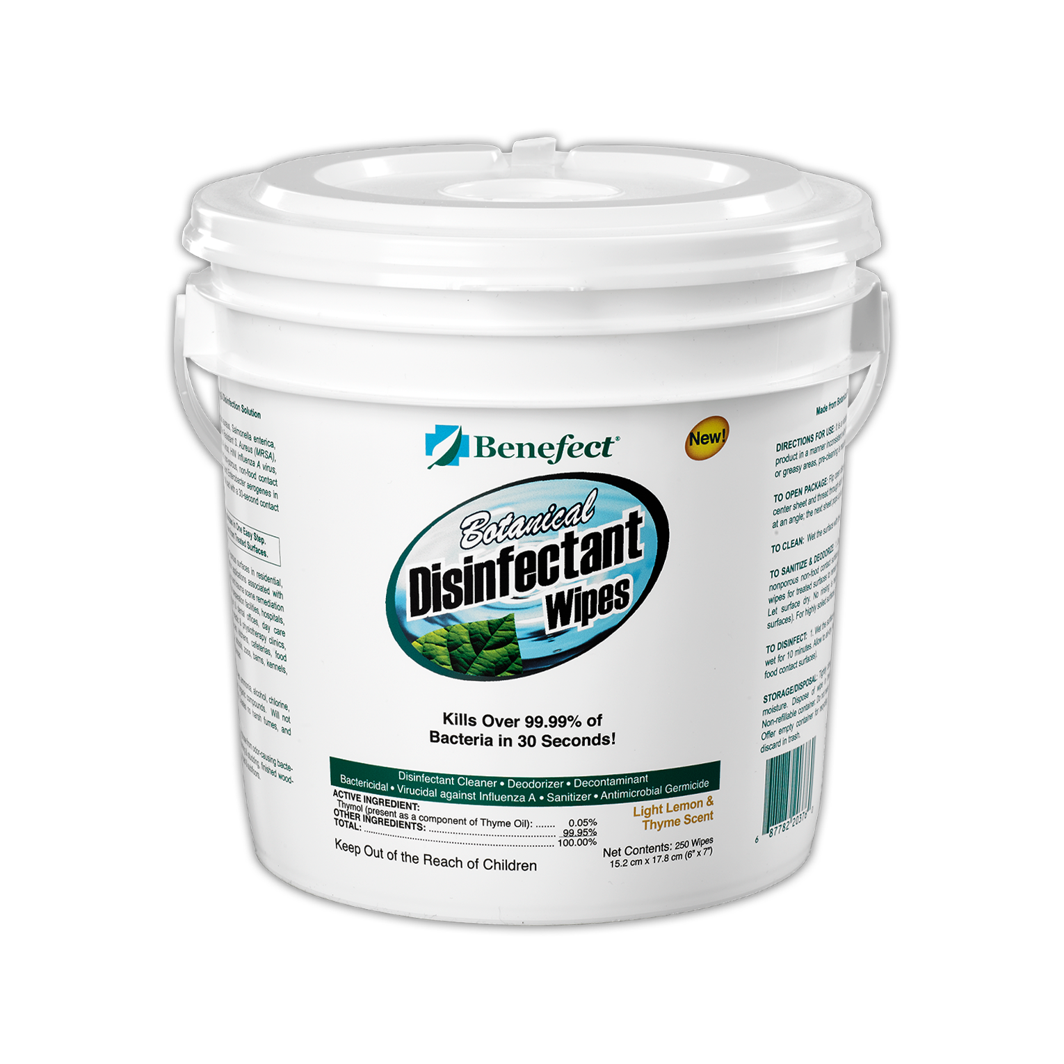 Benefect Botanical Disinfectant Wipes • 250 Units