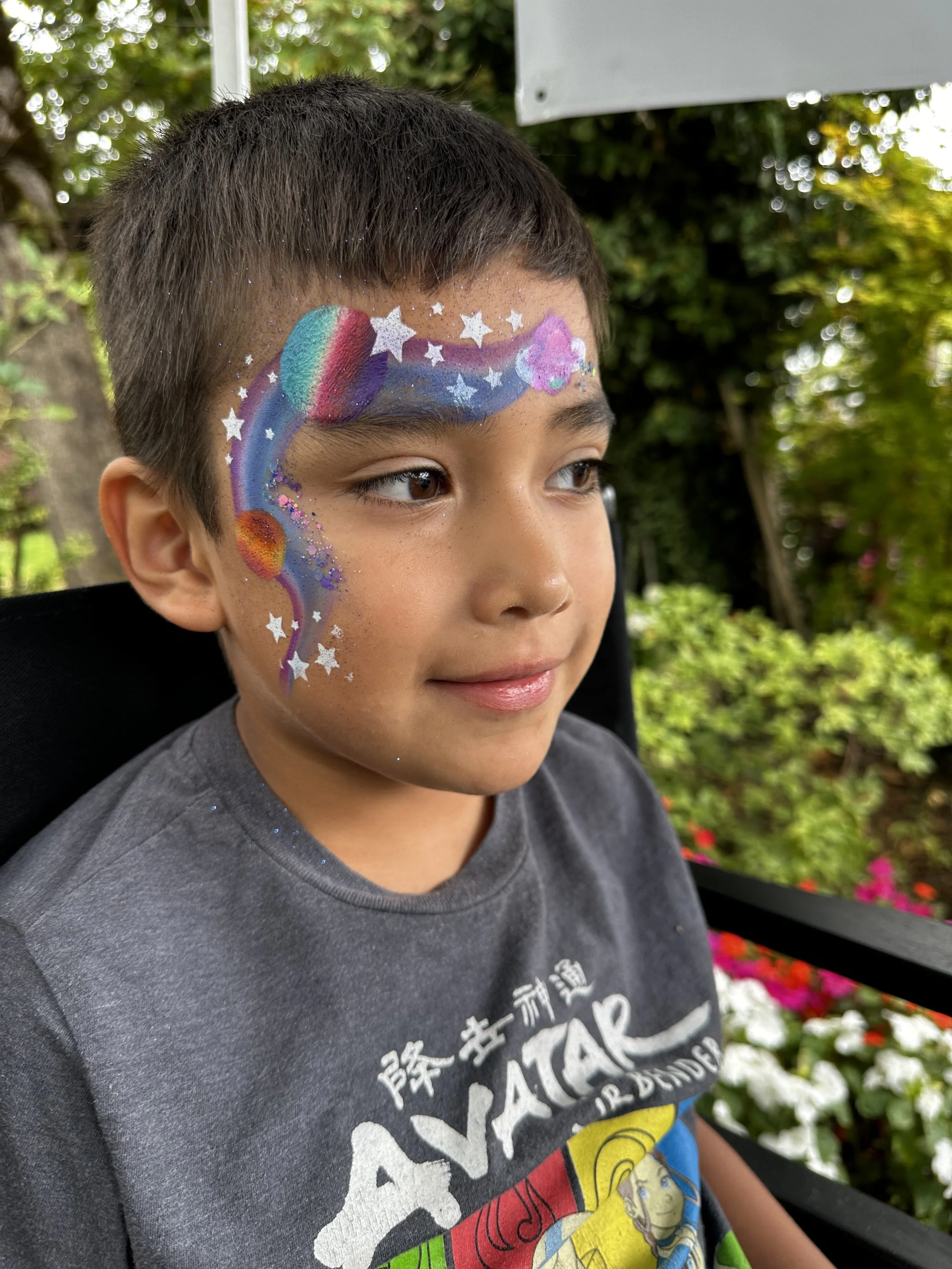 outer space face painting eugene, Oregon