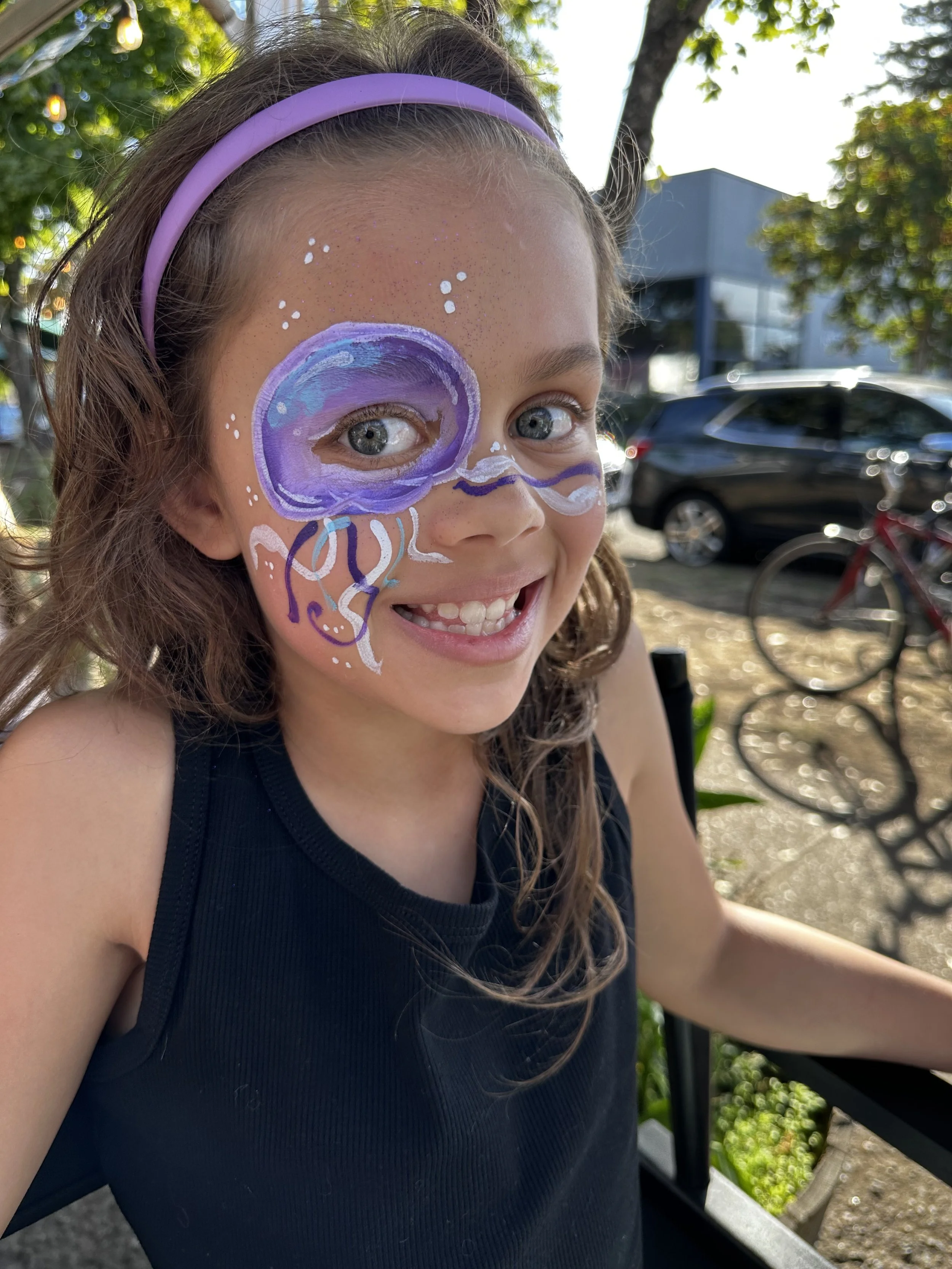 jellyfish face painting eugene, Oregon