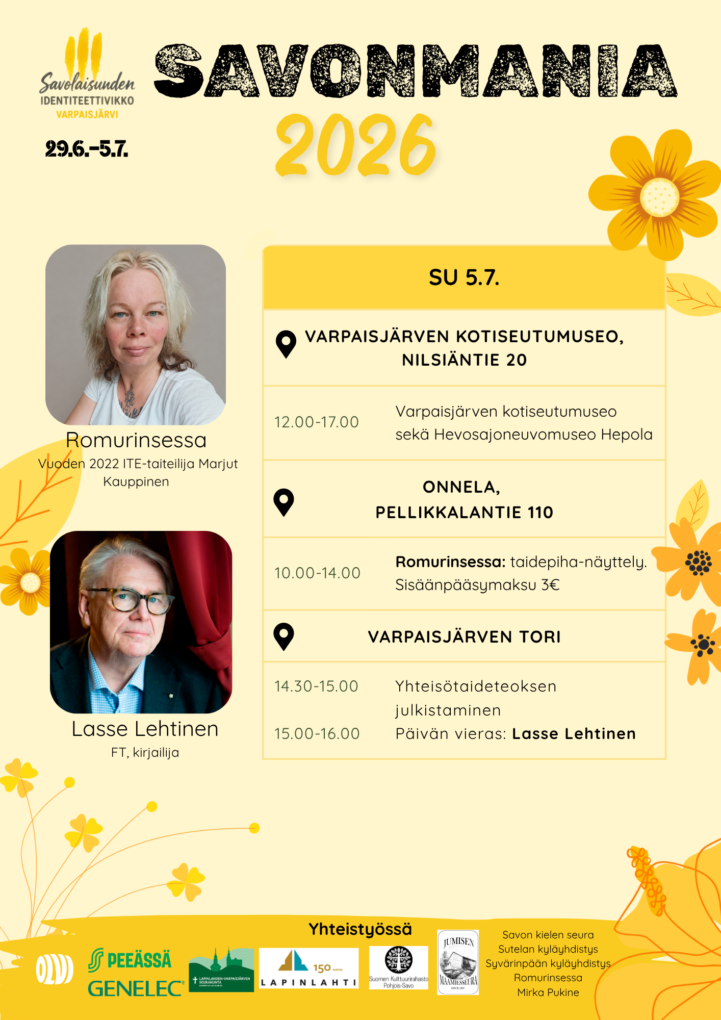savonmania päiväohjelma 5.7.