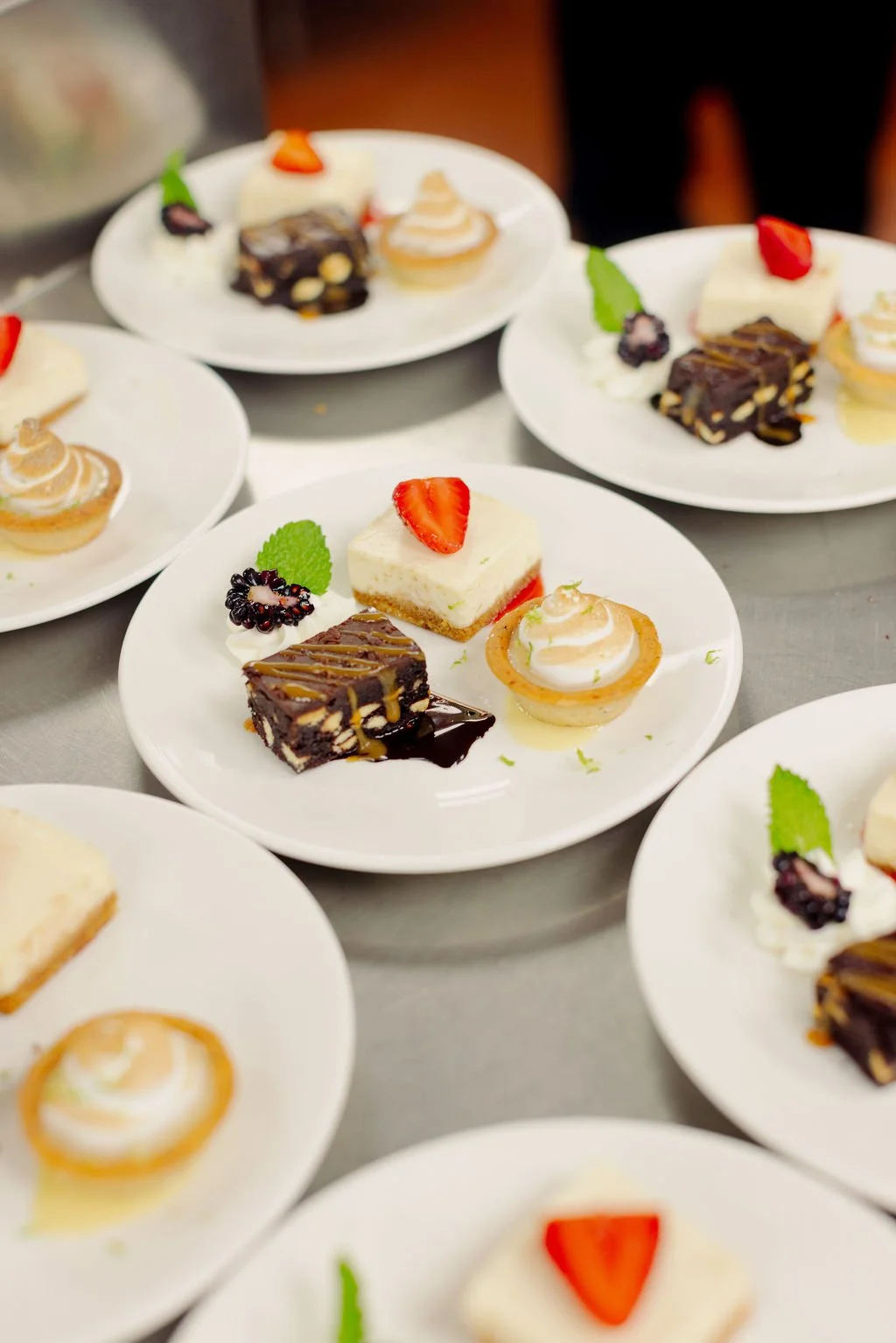 Custom dessert plates for a private party