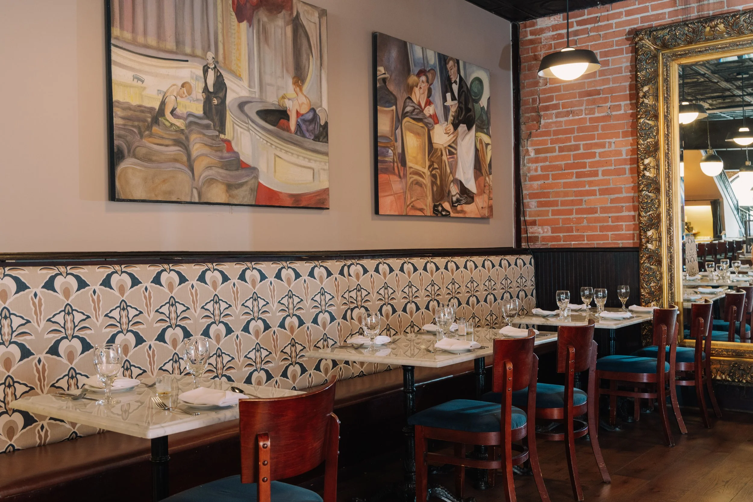 Circa "Stage" dining area on the main restaurant floor, available for reservations or for semi-private dining occassions
