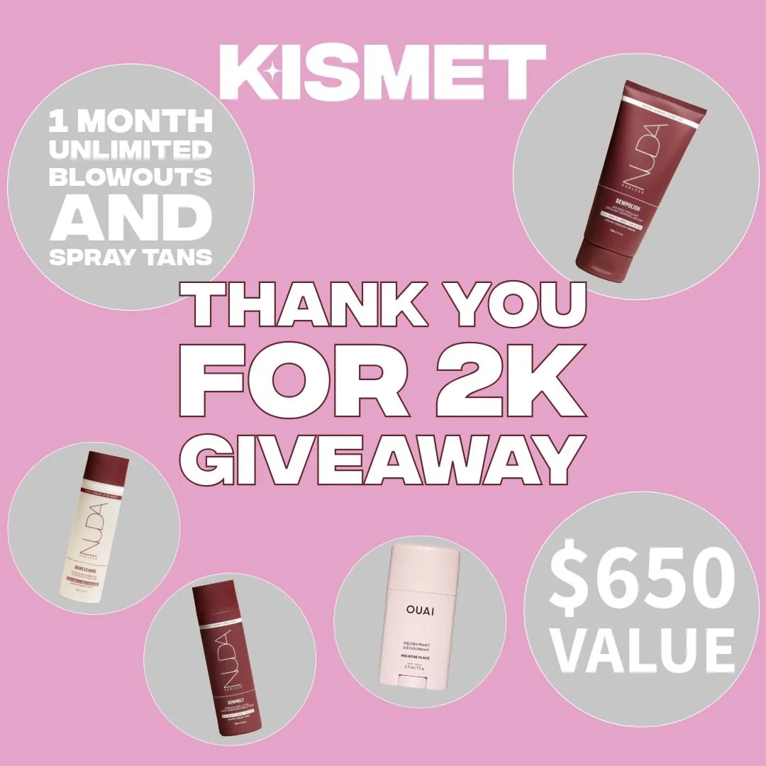 thank you for helping us hit 2,000 followers 🥹 so obsessed with every single one of you. giveaway in celebration 💘💘💘

to enter:
1️⃣ follow us on instagram @kismetpgh 
2️⃣ tag 2 friends in the comments
3️⃣ like this post
4️⃣ share on your story fo