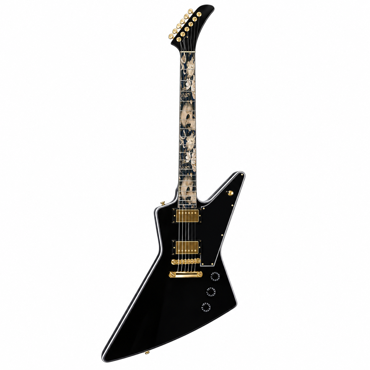 Gothic Floral Skull Explorer Guitar.png