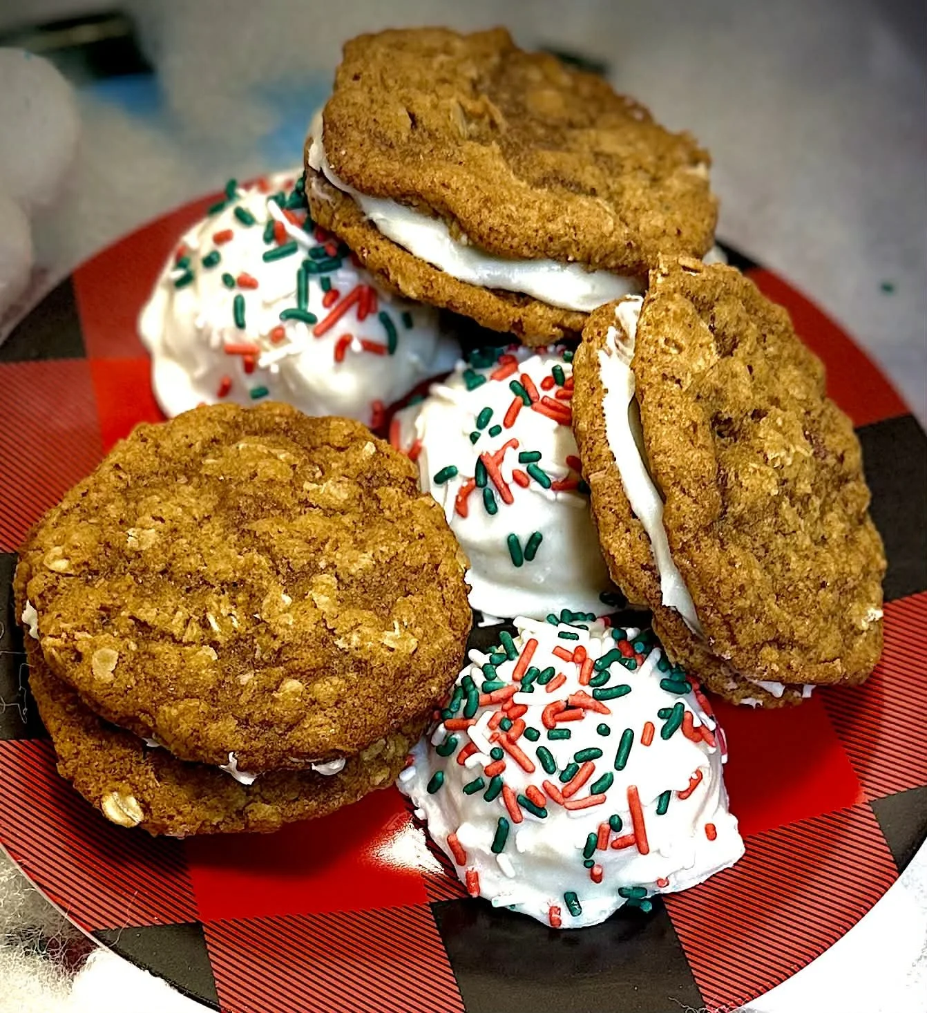 Gingerbread Oatmeal Sandwich Cookies