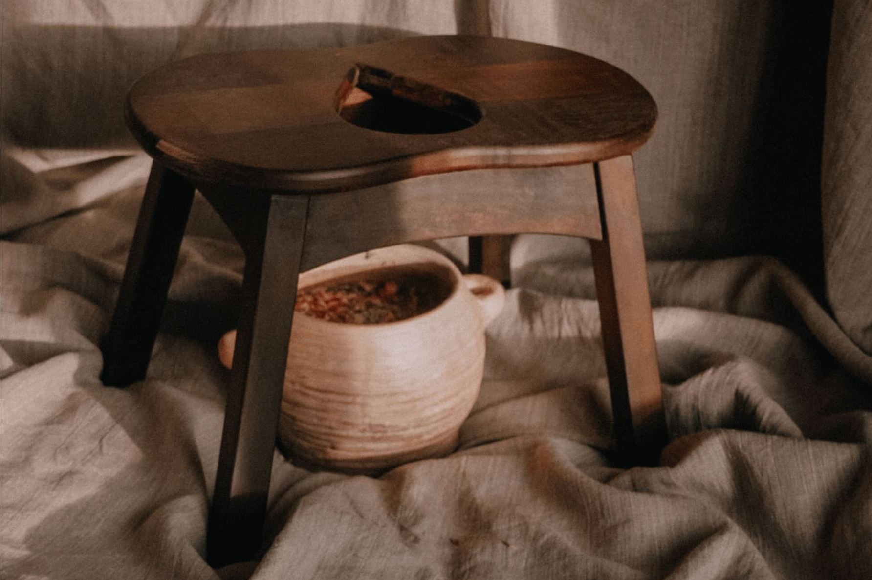 Yoni steam stool and herbs